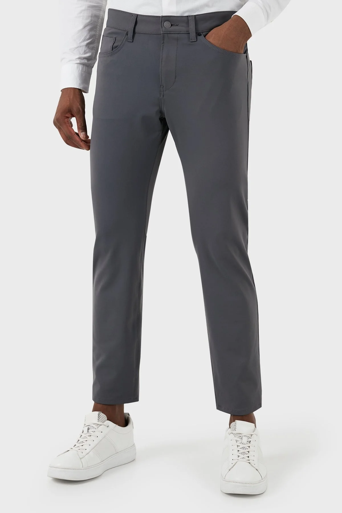 Boss Streç Slim Fit Düz Paça Erkek Pantolon 50505439 032 GRİ - 2