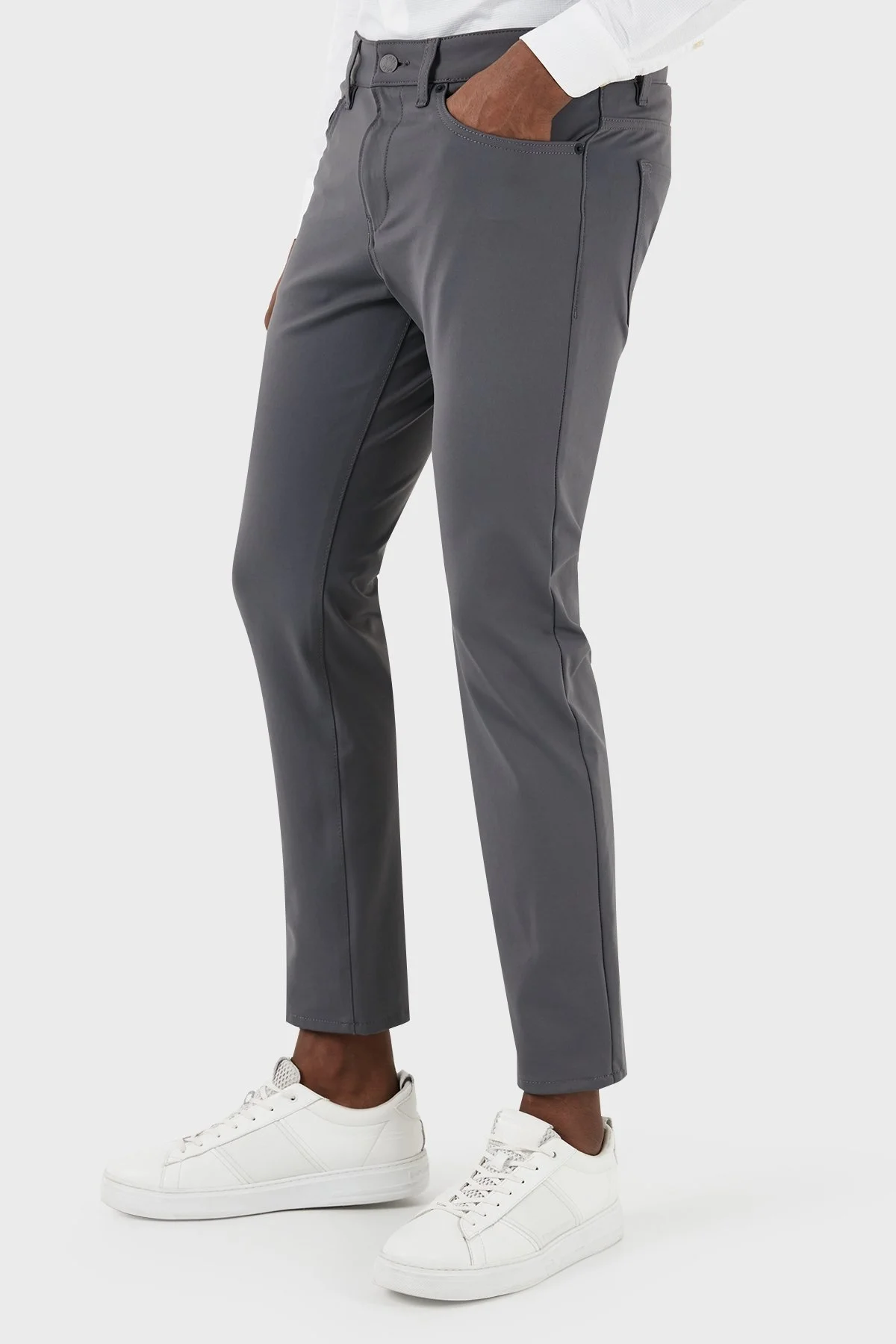 Boss Streç Slim Fit Düz Paça Erkek Pantolon 50505439 032 GRİ - 3