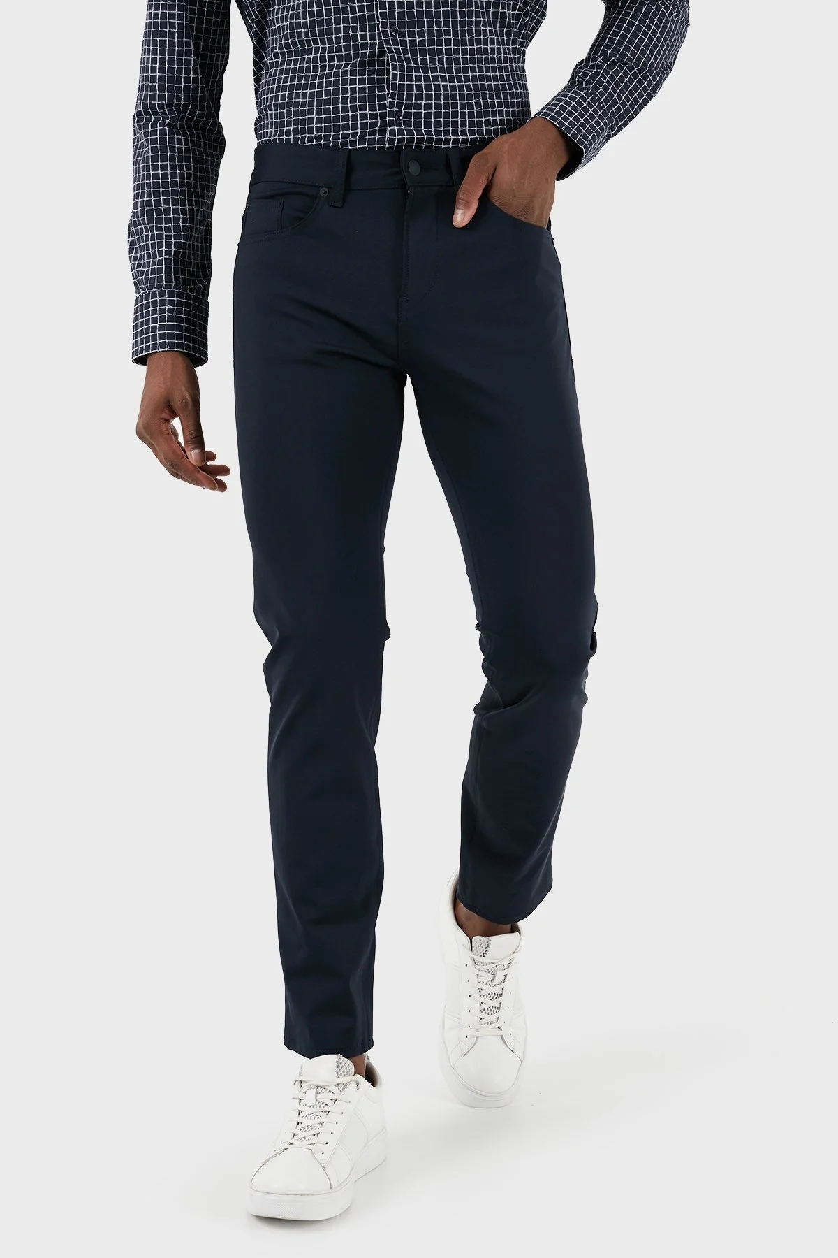 Boss Streç Slim Fit Düz Paça Erkek Pantolon 50505439 404 LACİVERT - 2