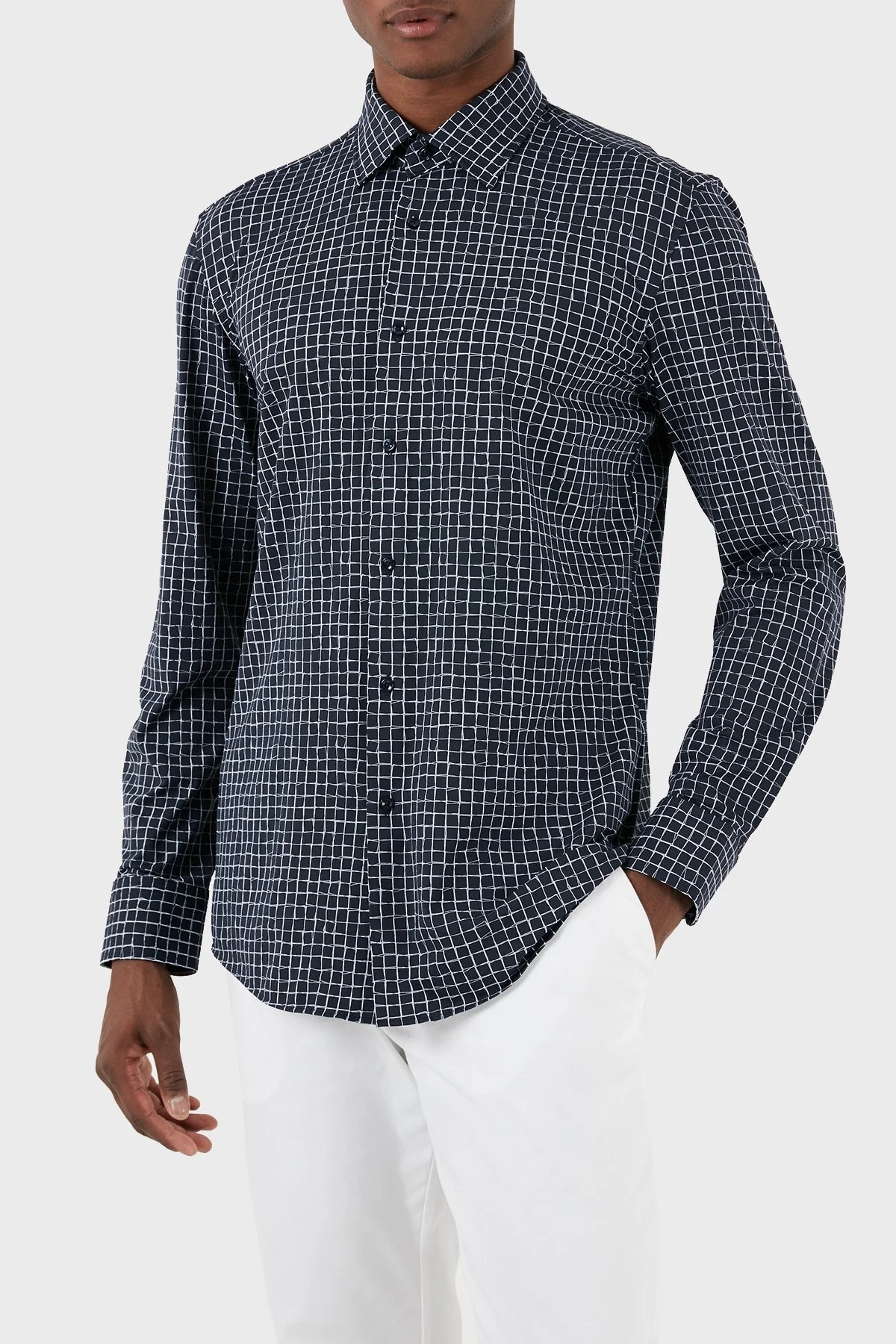 Boss Streç Slim Fit Erkek Gömlek 50508788 405 LACİVERT - 1