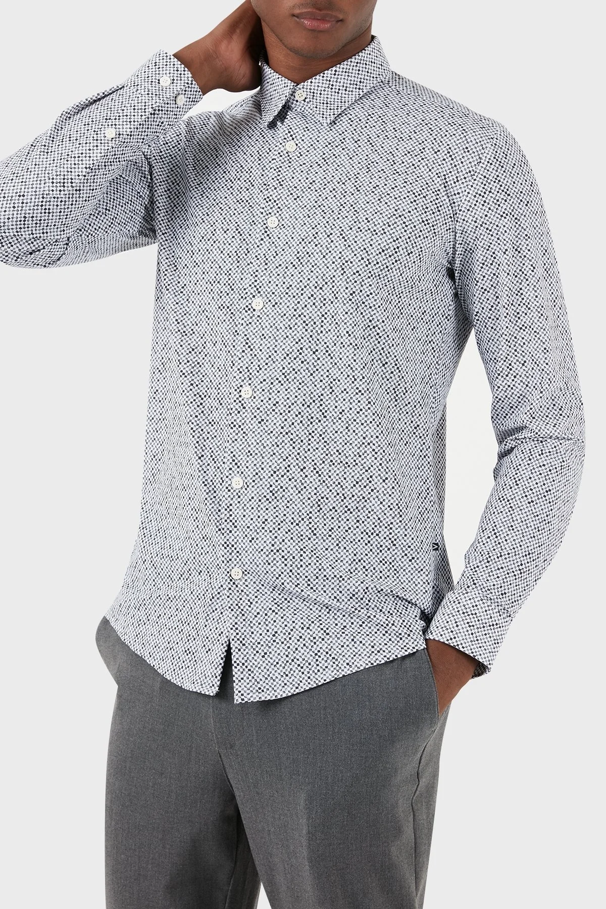 Boss Streç Slim Fit Erkek Gömlek 50508802 033 GRİ - 2