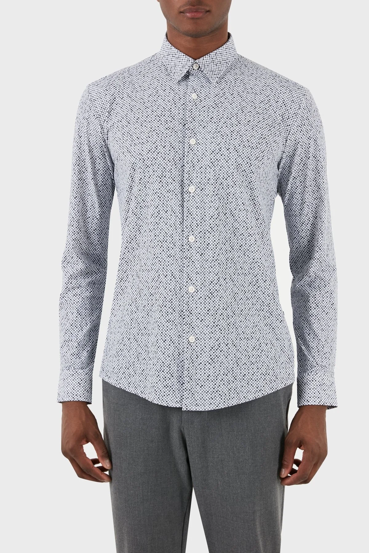 Boss Streç Slim Fit Erkek Gömlek 50508802 033 GRİ - 4