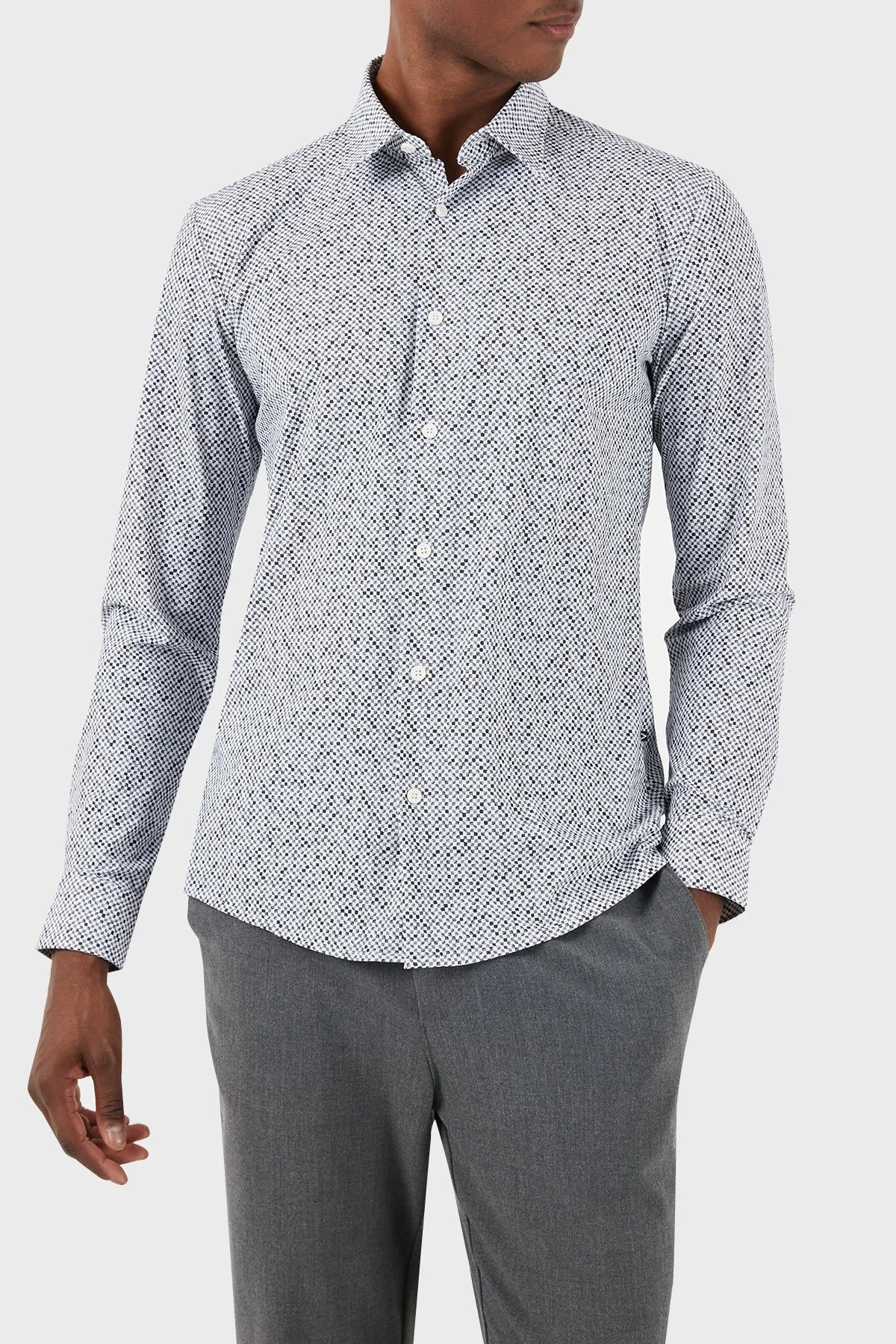 Boss Streç Slim Fit Erkek Gömlek 50508802 033 GRİ - 5