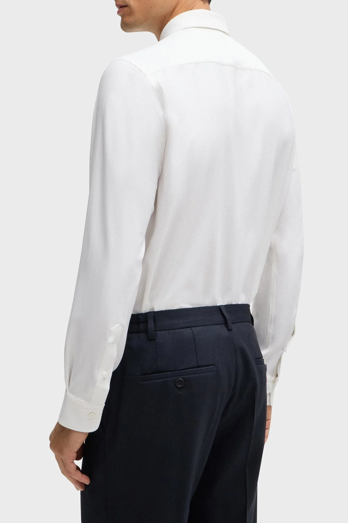 Boss Streç Slim Fit Erkek Gömlek 50520119 100 BEYAZ - 3