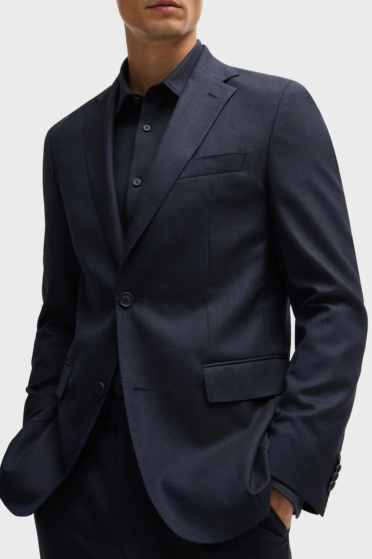 Boss Streç Slim Fit Erkek Gömlek 50520119 404 LACİVERT - 10