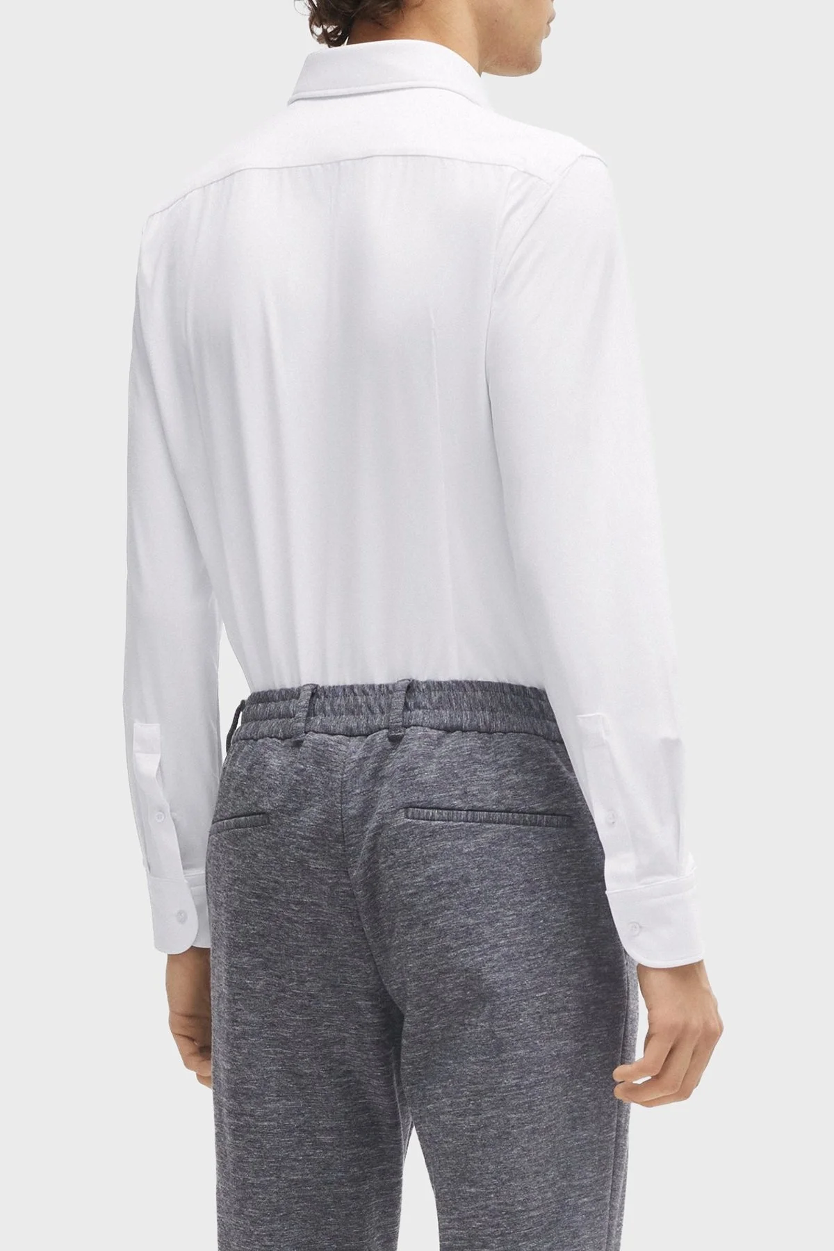 Boss Streç Slim Fit Kent Yaka Casual Erkek Gömlek 50490393 100 BEYAZ - 3