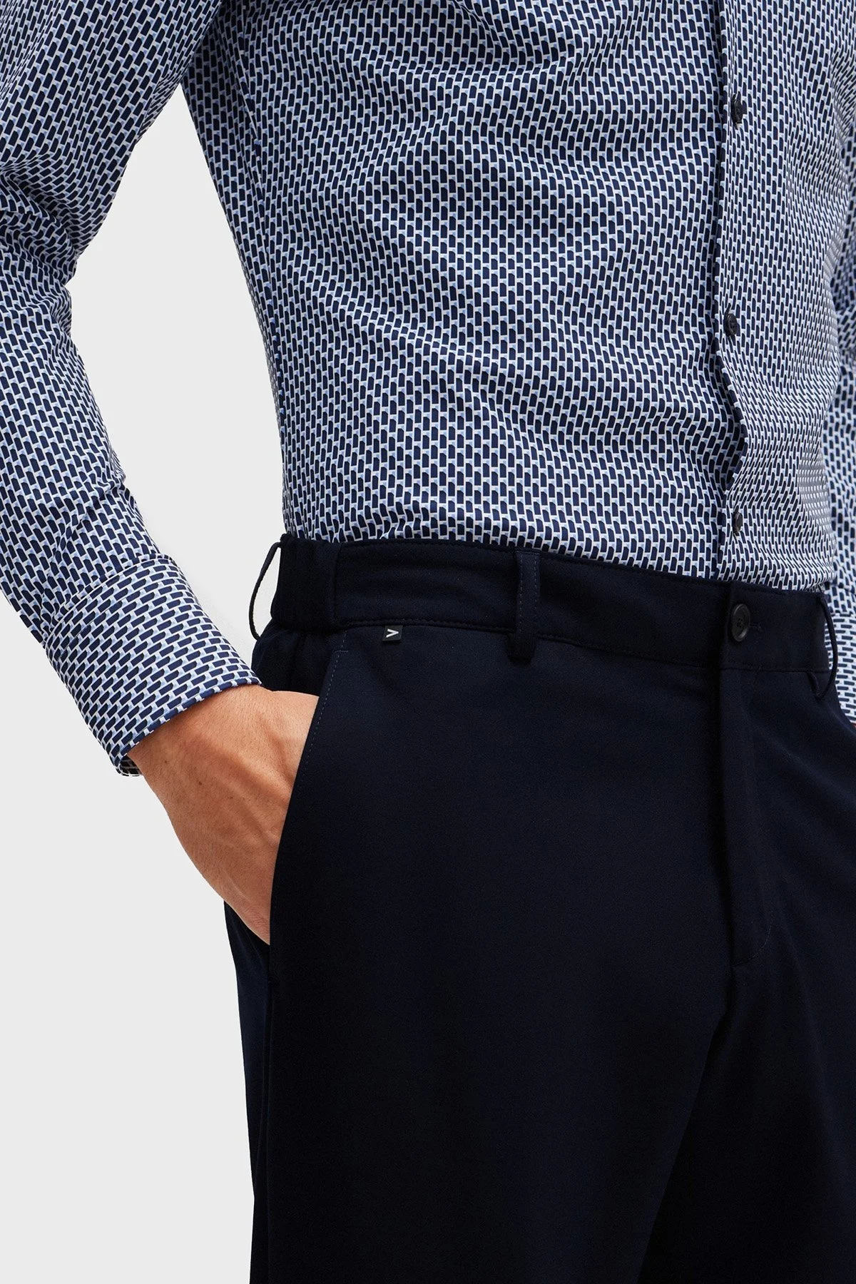 Boss Streç Slim Fit Klasik Kumaş Erkek Pantolon 50508198 404 LACİVERT - 3