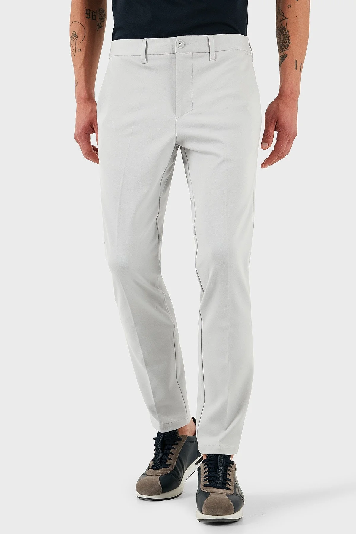 Boss Streç Slim Fit Normal Düz Paça Erkek Pantolon 50513436 054 GRİ - 1