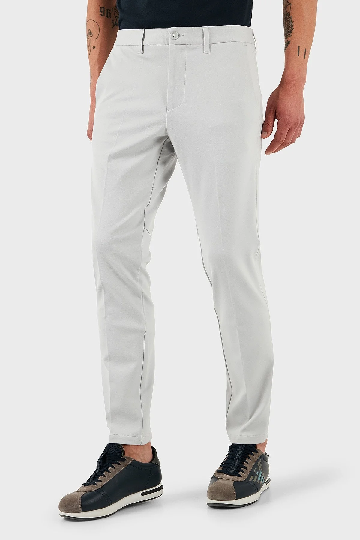 Boss Streç Slim Fit Normal Düz Paça Erkek Pantolon 50513436 054 GRİ - 4