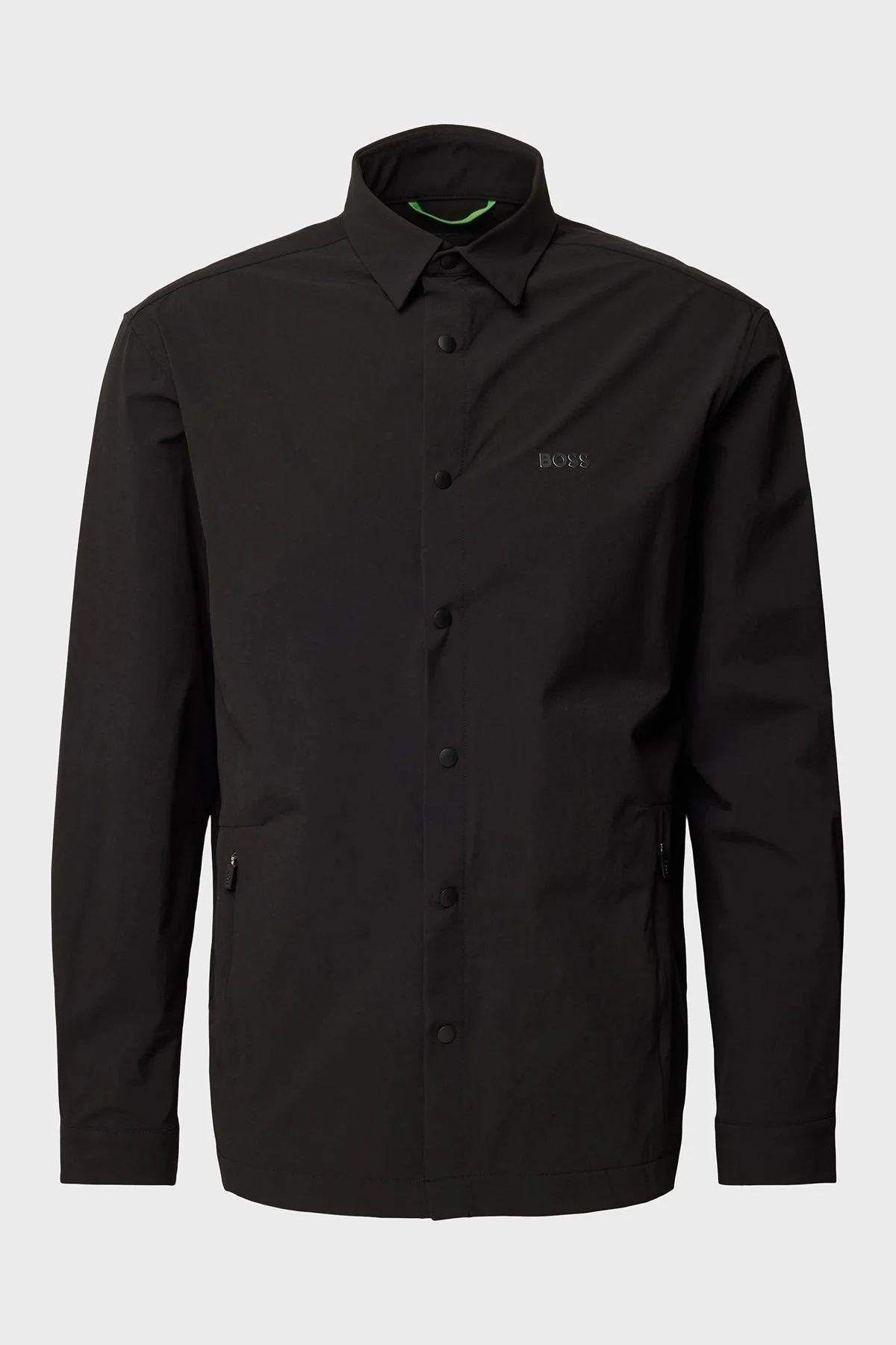 Boss Streç Su İtici Logolu Relaxed Fit Kent Yaka Erkek Gömlek 50533265 001 SİYAH - 5