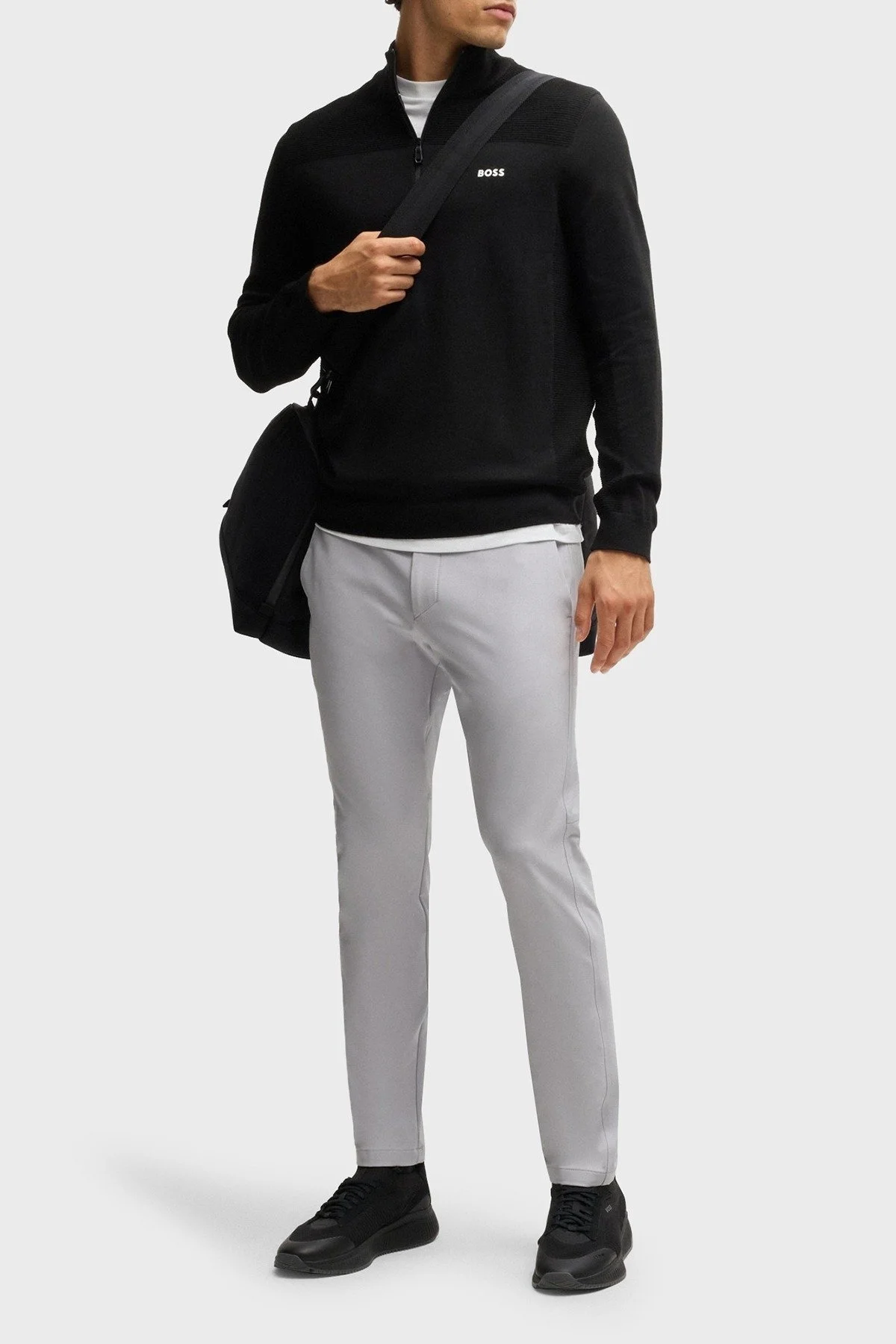 Boss Streç Su İtici Slim Fit Normal Bel Dar Paça Jogger Erkek Pantolon 50534303 054 GRİ - 8