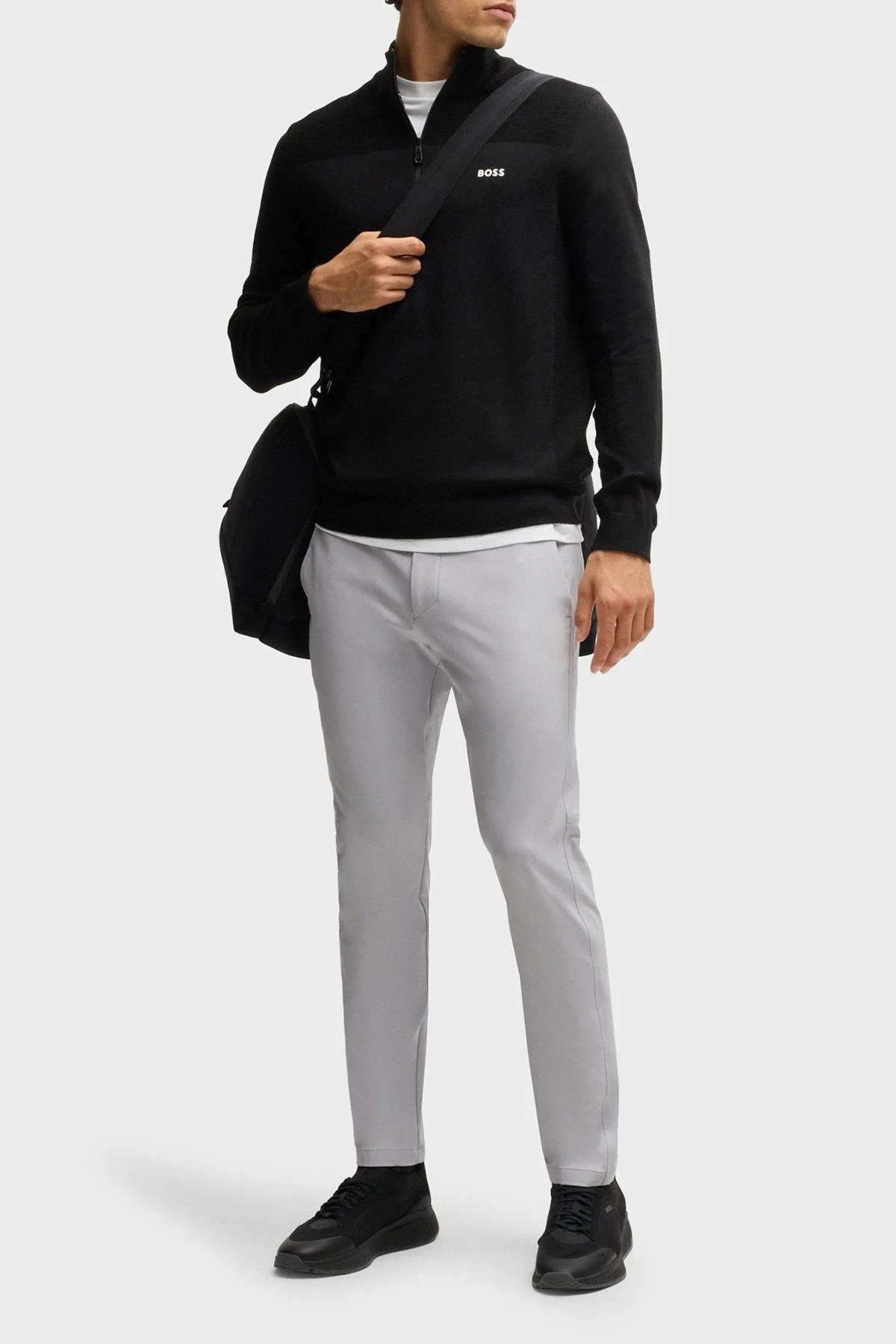 Boss Streç Su İtici Slim Fit Normal Bel Dar Paça Jogger Erkek Pantolon 50534303 054 GRİ - 2