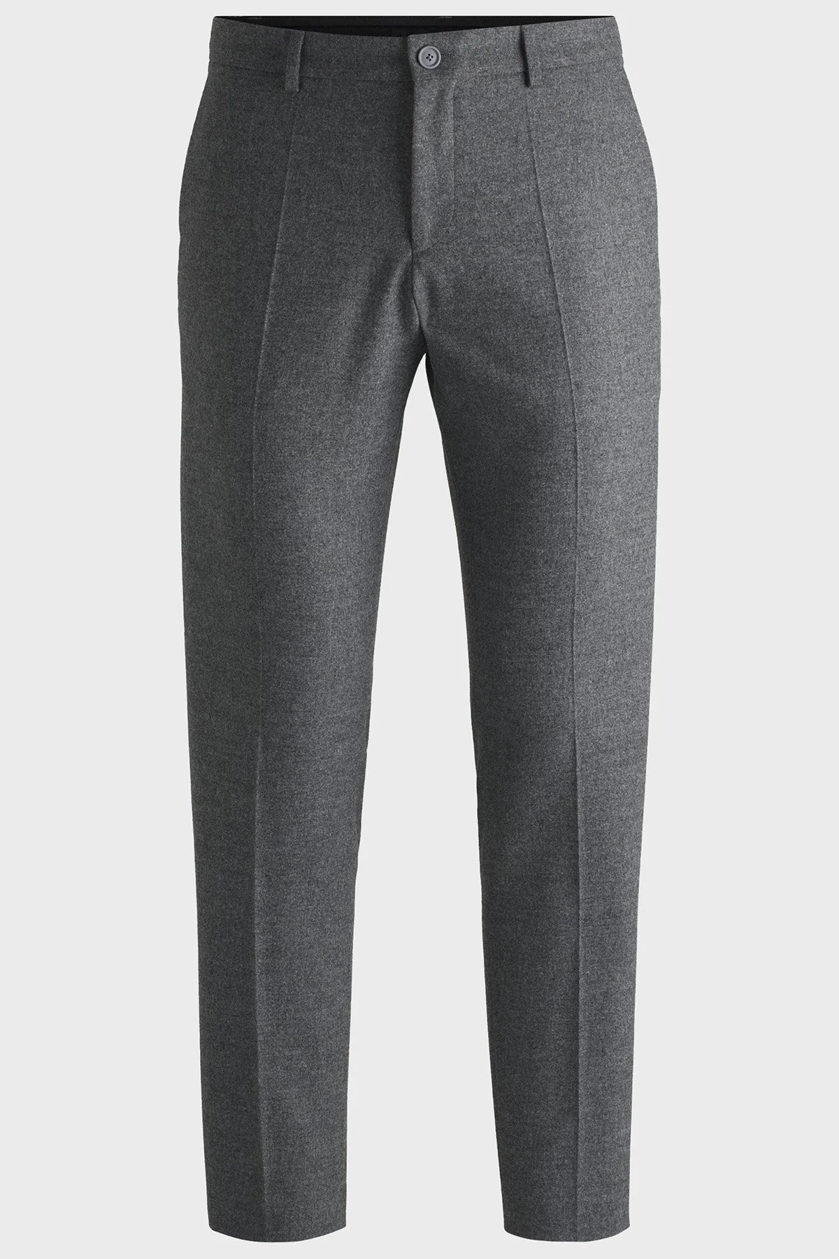 Boss Streç Yün Karışımlı Slim Fit Dar Paça Kumaş Erkek Pantolon 50530644 042 GRİ - 5