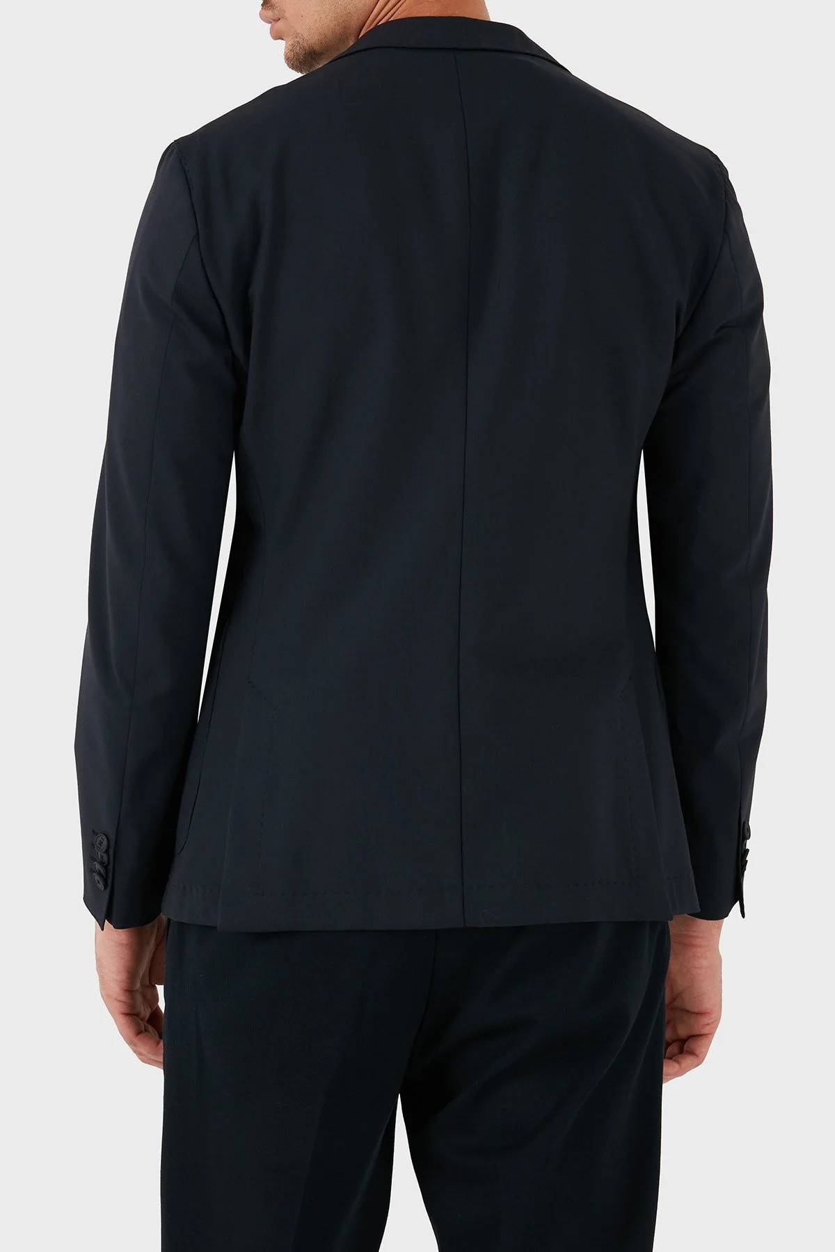 Boss Streç Yün Karışımlı Slim Fit Yırtmaçlı Apaş Yaka Nefes Alabilen Blazer Erkek Ceket 50535038 404 LACİVERT - 3
