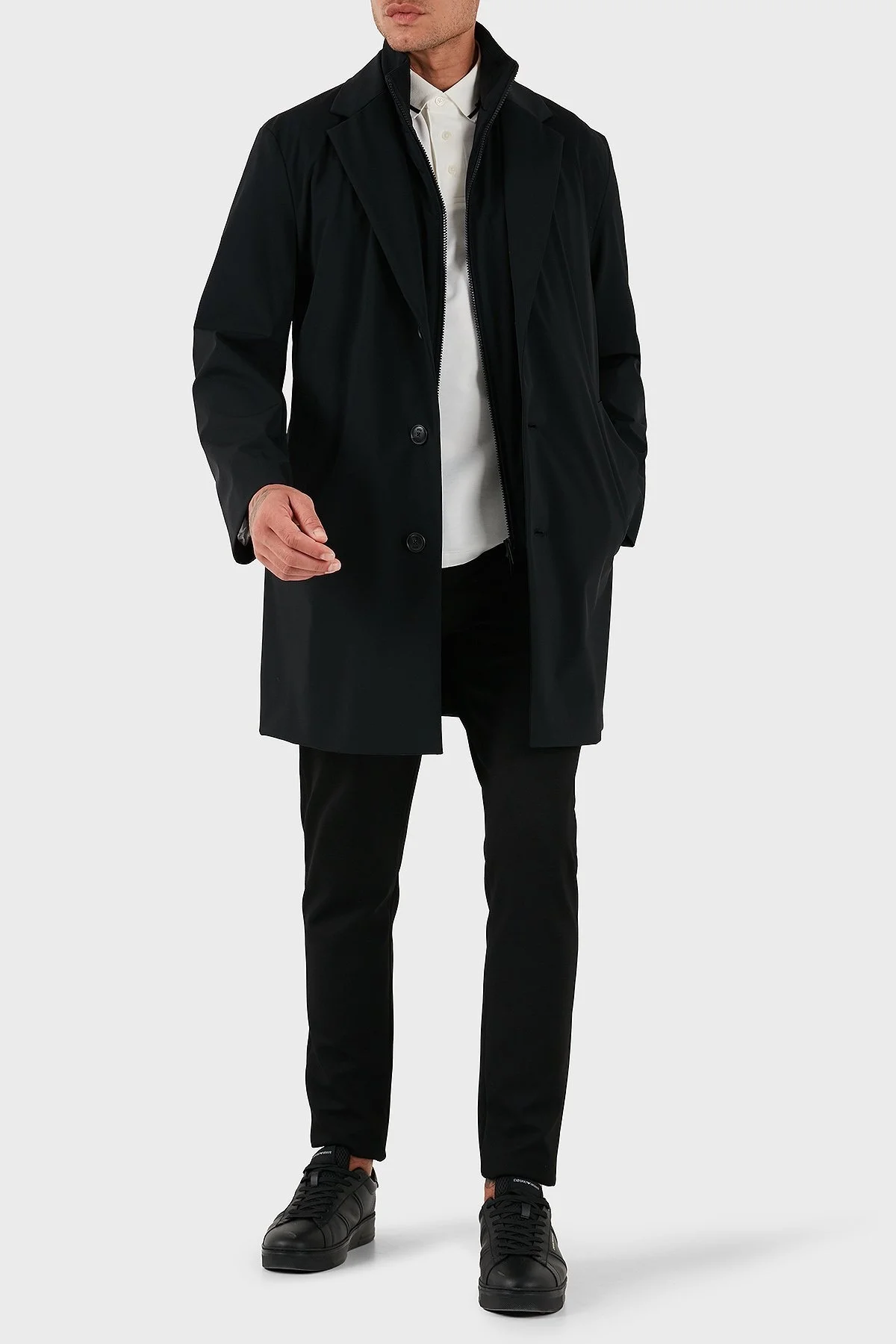 Boss Su Geçirmez Çift Kullanımlı Regular Fit Erkek Trençkot 50545897 001 SİYAH - 2