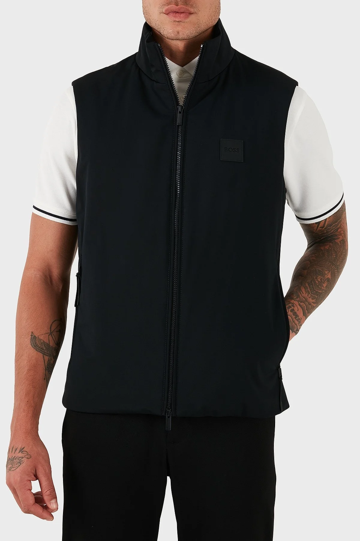 Boss Su Geçirmez Çift Kullanımlı Regular Fit Erkek Trençkot 50545897 001 SİYAH - 4