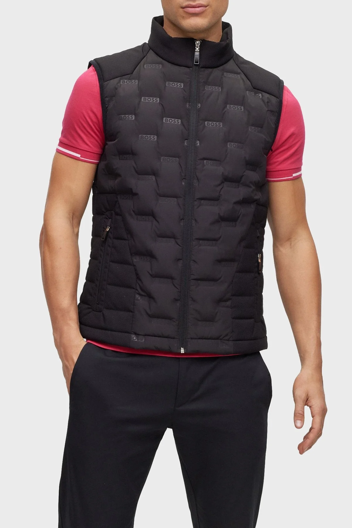 Boss Su Geçirmez Kuş Tüyü Dolgulu Regular Fit Erkek Yelek 50485942 001 SİYAH - 1