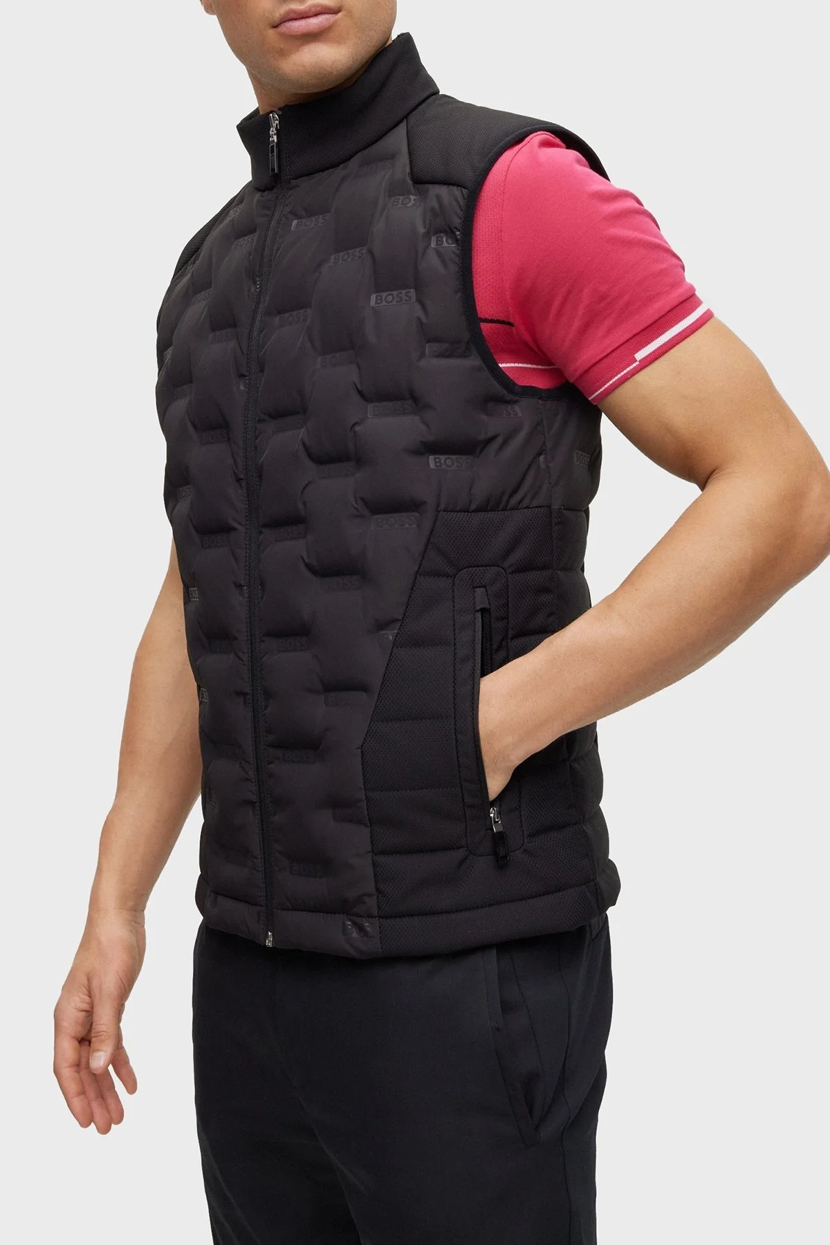 Boss Su Geçirmez Kuş Tüyü Dolgulu Regular Fit Erkek Yelek 50485942 001 SİYAH - 3