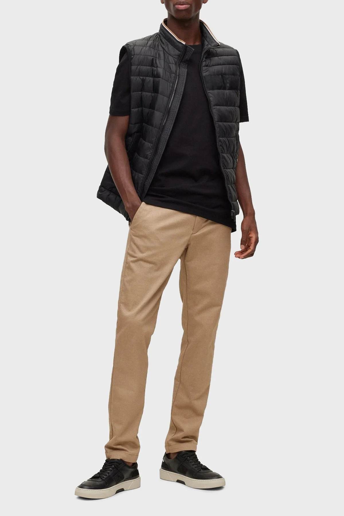 Boss Su Geçirmez Regular Fit Dik Yaka Şişme Erkek Yelek 50464300 001 SİYAH - 8