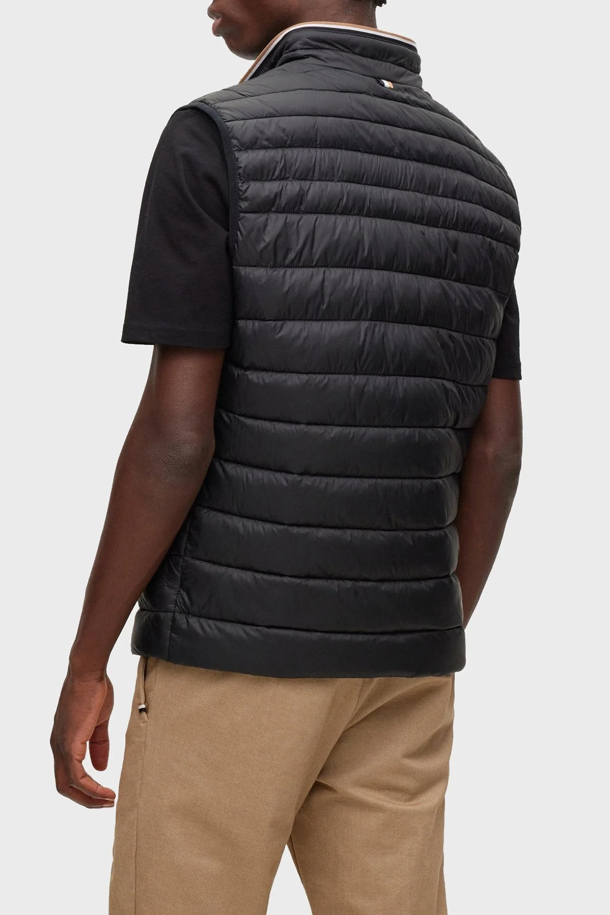 Boss Su Geçirmez Regular Fit Dik Yaka Şişme Erkek Yelek 50464300 001 SİYAH - 9