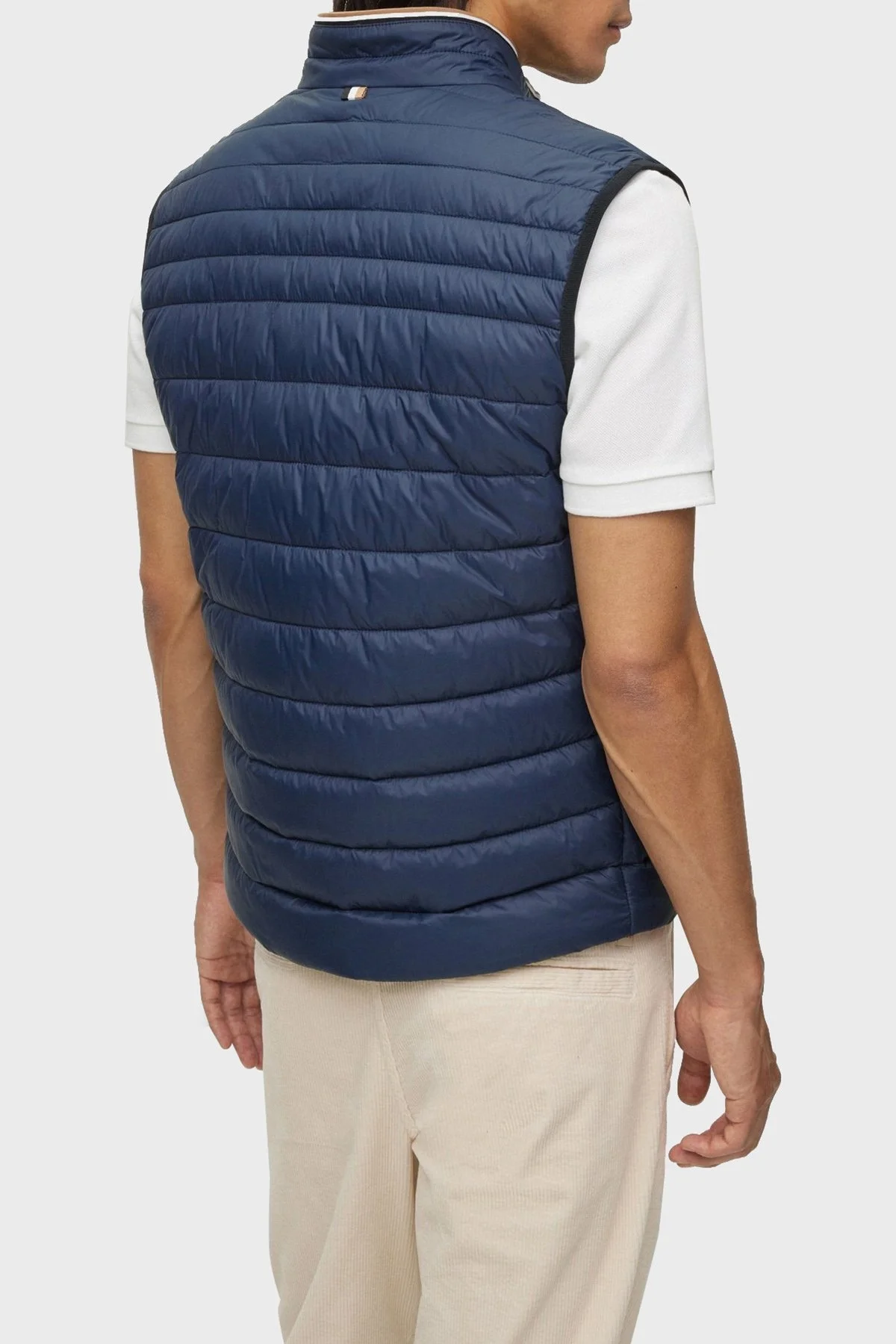 Boss Su Geçirmez Regular Fit Dik Yaka Şişme Erkek Yelek 50464300 404 LACİVERT - 8