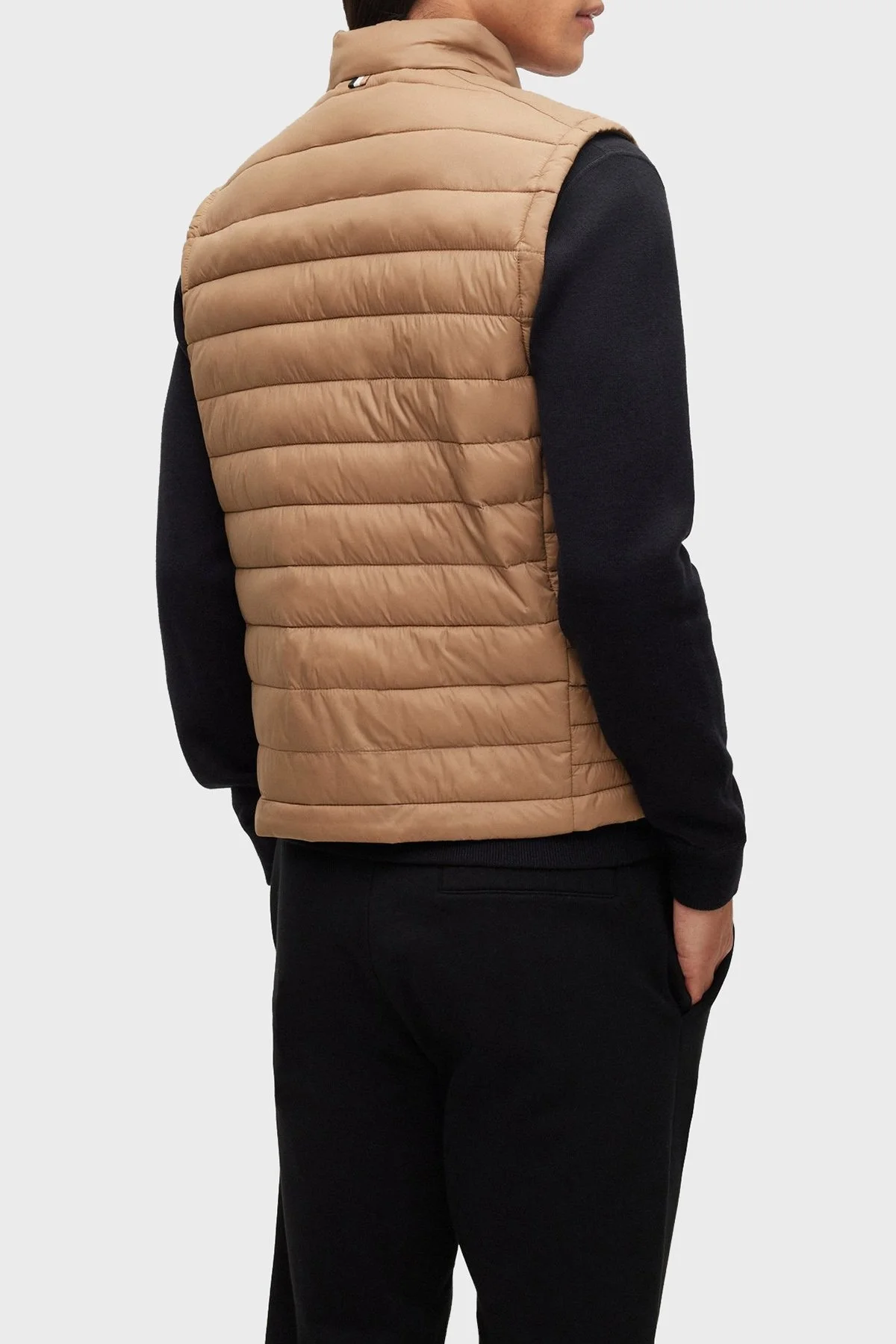 Boss Su Geçirmez Regular Fit Dik Yaka Şişme Erkek Yelek 50471854 260 BEJ - 5