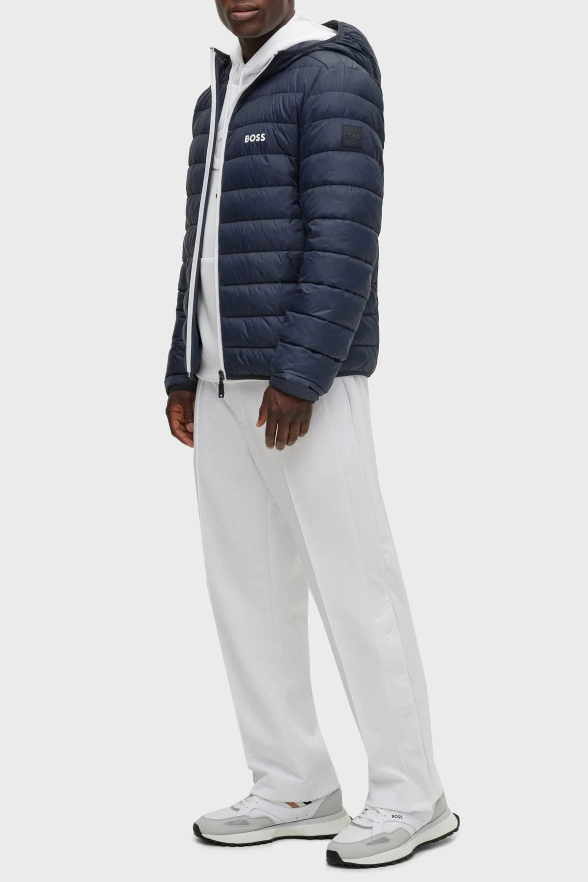 Boss Su Geçirmez Regular Fit Kapüşonlu Erkek Mont 50472472 402 LACİVERT - 2