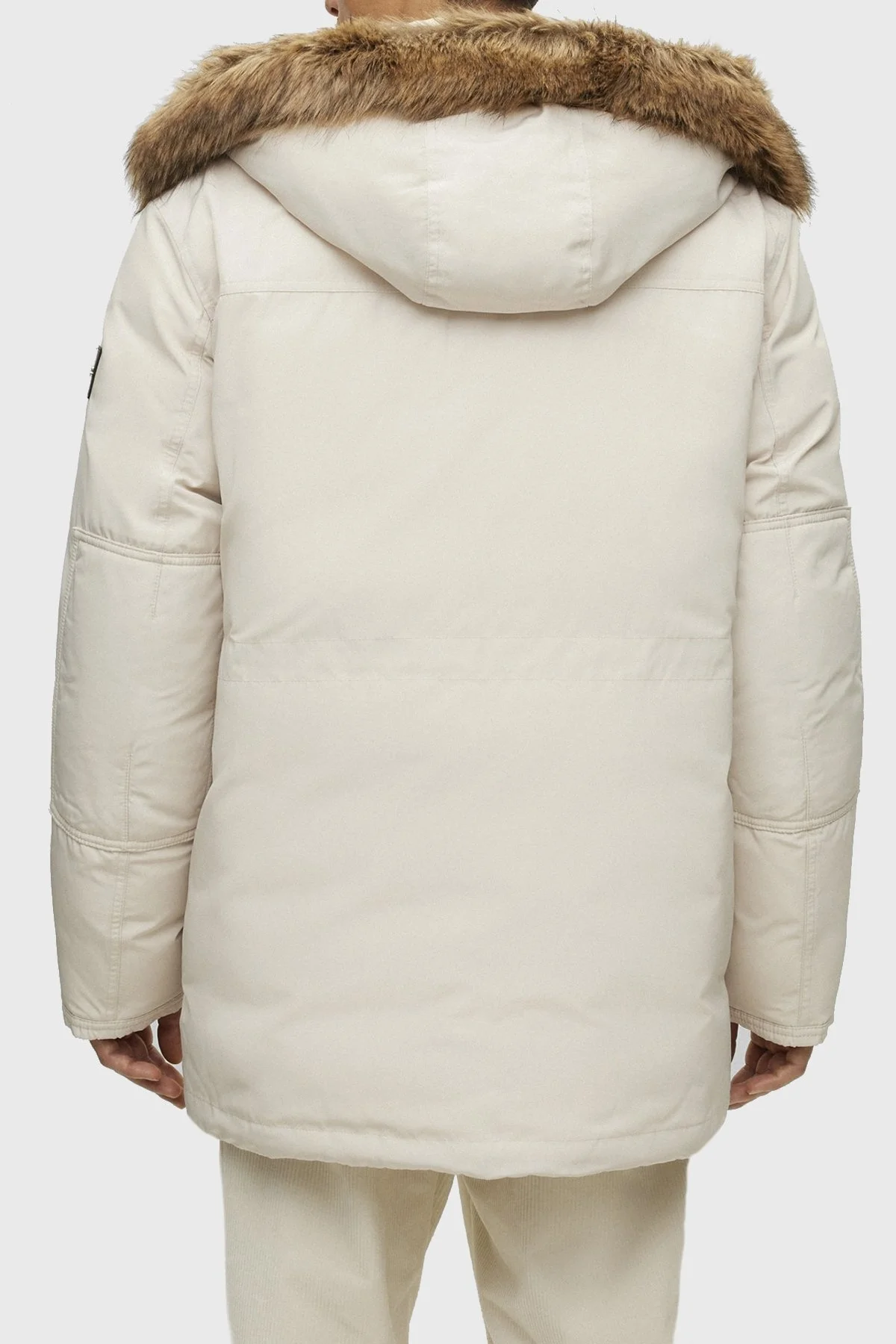 Boss Su İtici Çıkarılabilir Kapüşonlu Kuş Tüyü Dolgulu Regular Fit Erkek Mont 50499371 131 BEJ - 2