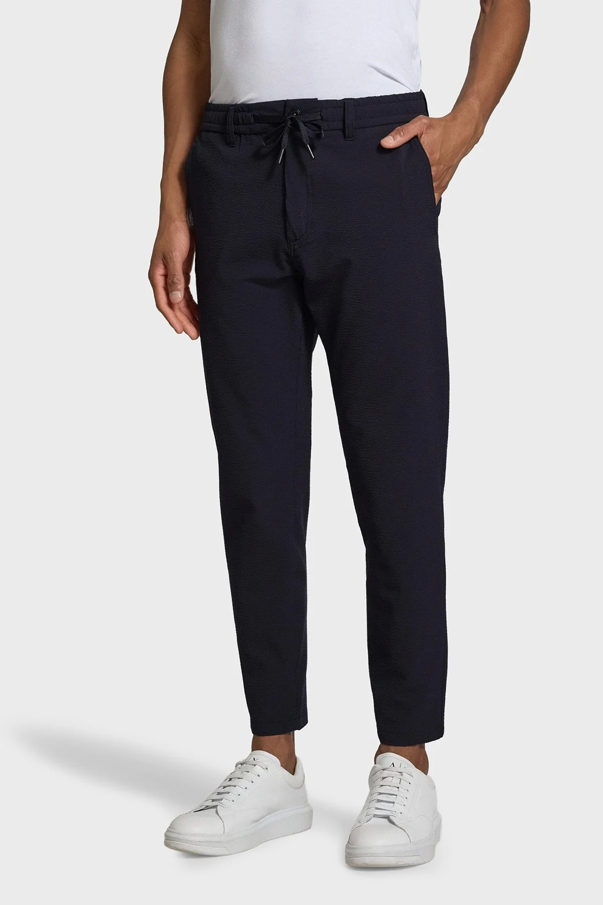 Boss Su İtici Dokuma Tapered Fit Normal Bel Daralan Paça Erkek Pantolon 50537188 404 LACİVERT - 6