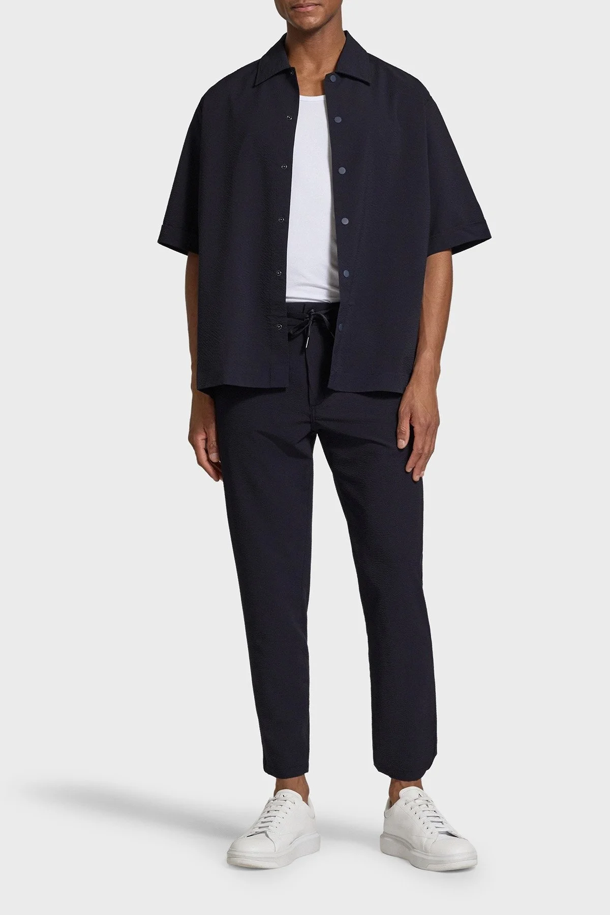 Boss Su İtici Dokuma Tapered Fit Normal Bel Daralan Paça Erkek Pantolon 50537188 404 LACİVERT - 7