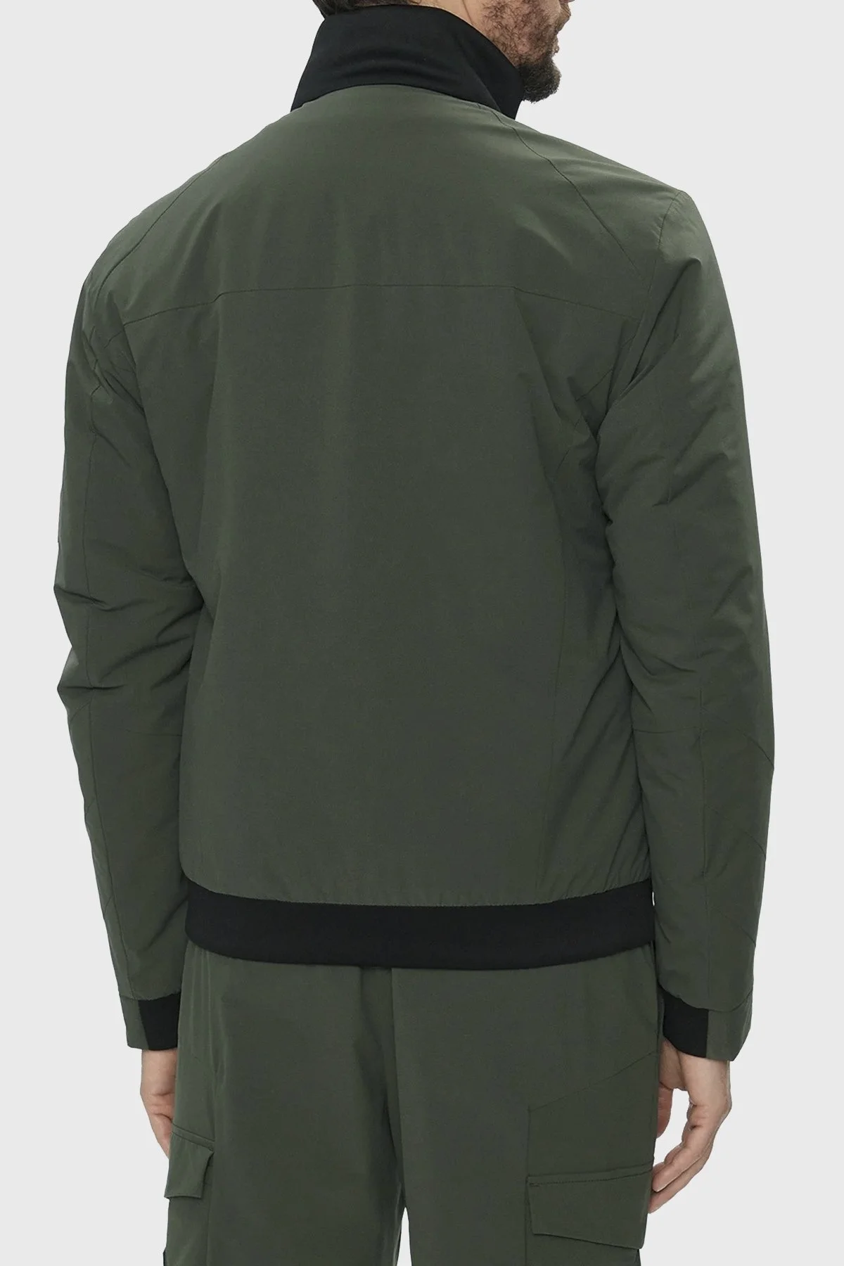 Boss Su İtici Dolgulu Dik Yaka Fermuarlı Regular Fit Erkek Ceket 50499481 379 HAKİ - 3