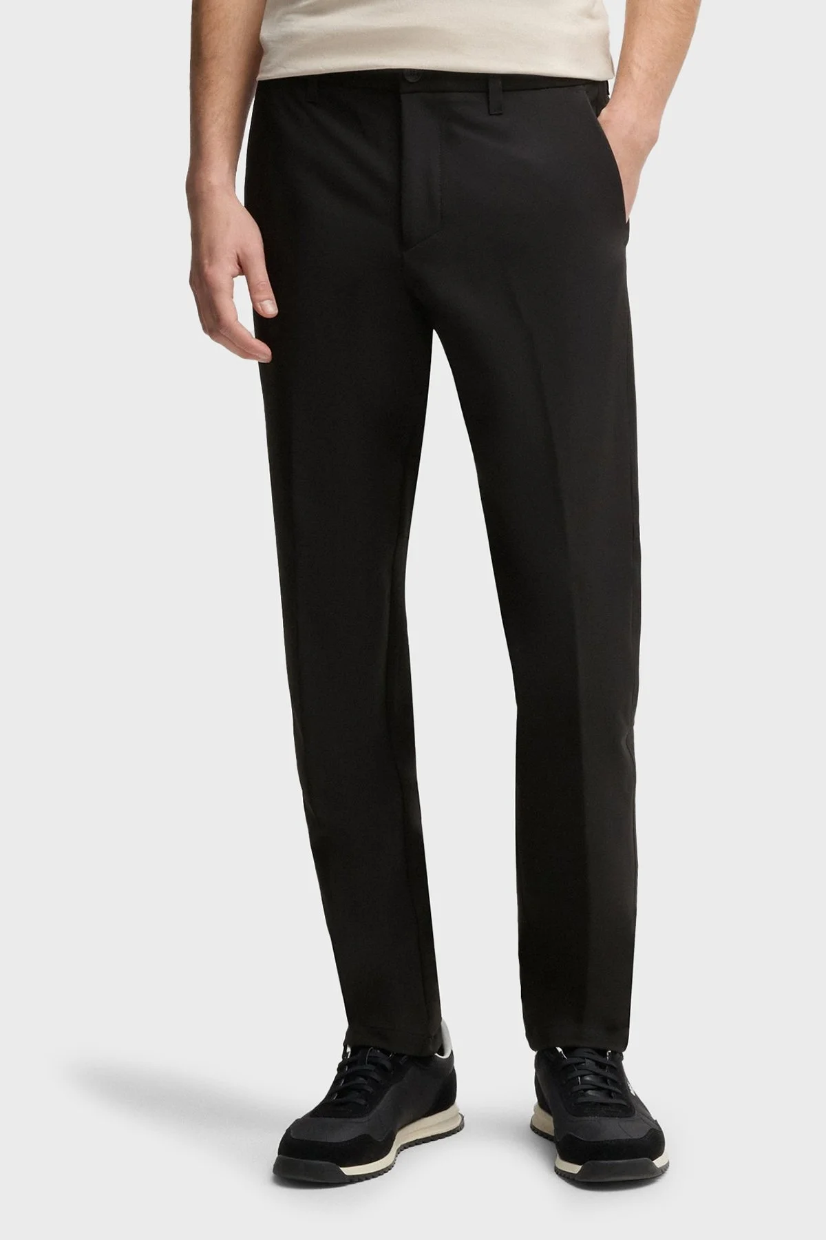 Boss Su İtici Esnek Kumaş Slim Fit Dar Paça Erkek Pantolon 50534303 001 SİYAH - 1