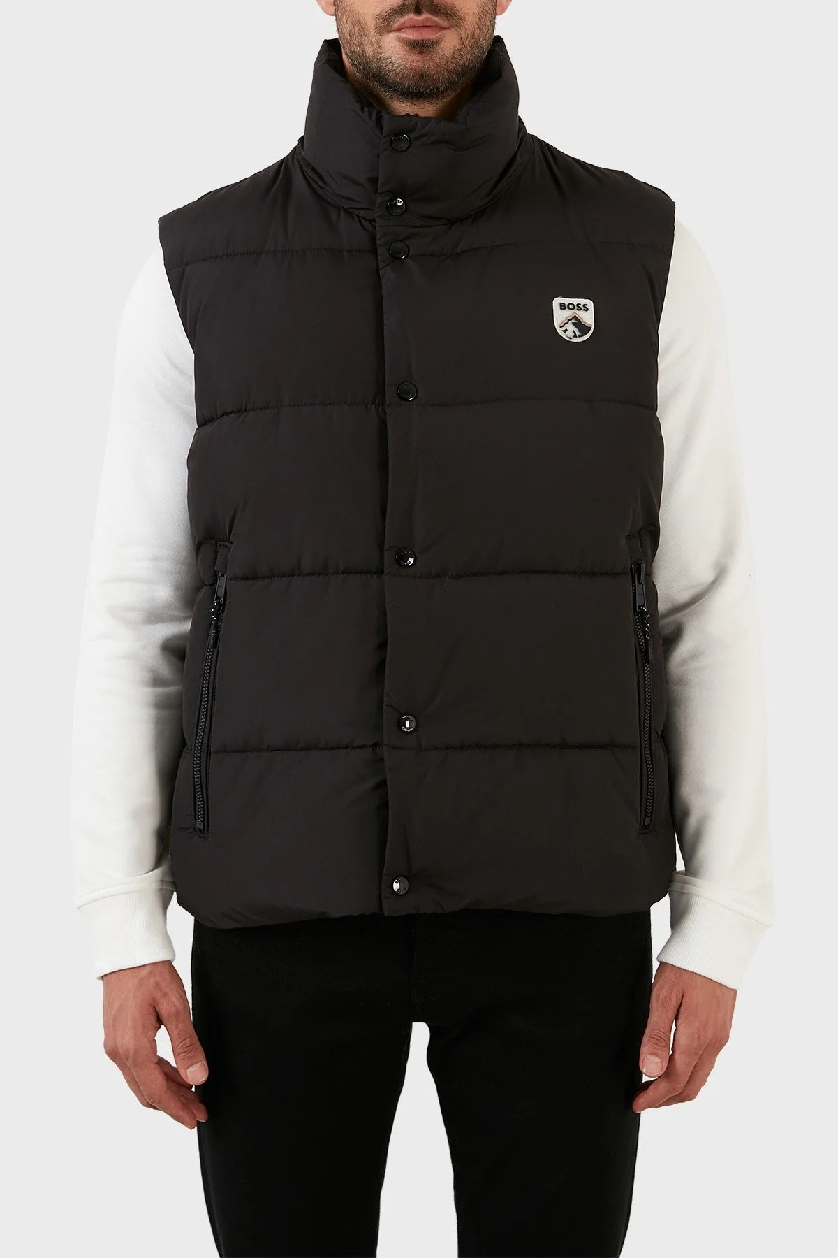 Boss Su İtici Regular Fit Dik Yaka Şişme Erkek Yelek 50476080 001 SİYAH - 1