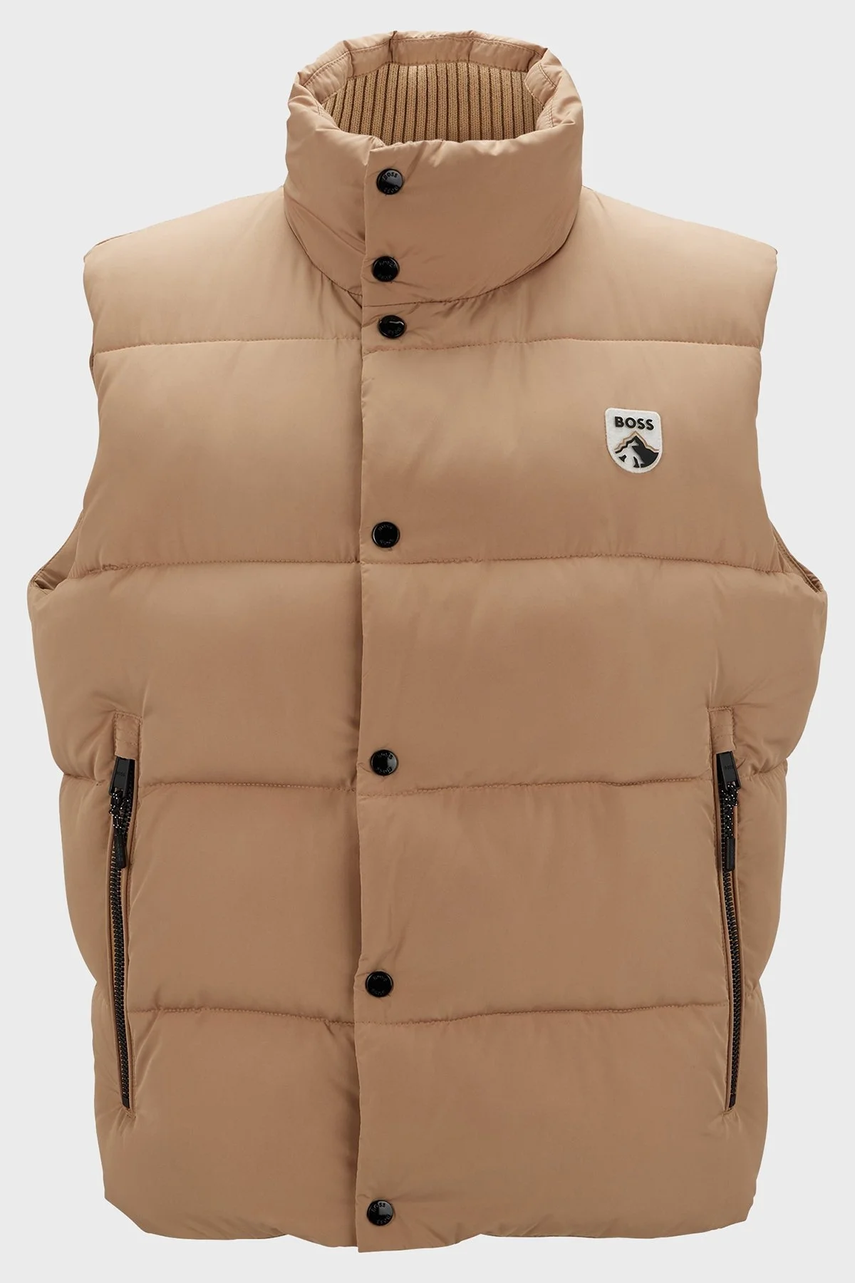 Boss Su İtici Regular Fit Dik Yaka Şişme Erkek Yelek 50476080 260 BEJ - 6