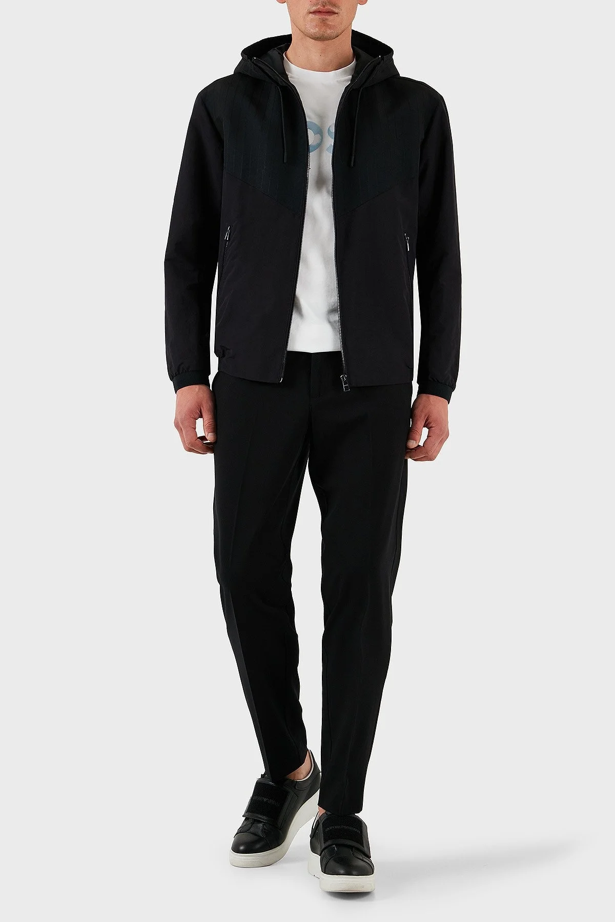 Boss Su itici Regular Fit Kapüşonlu Erkek Ceket 50532433 001 SİYAH - 2