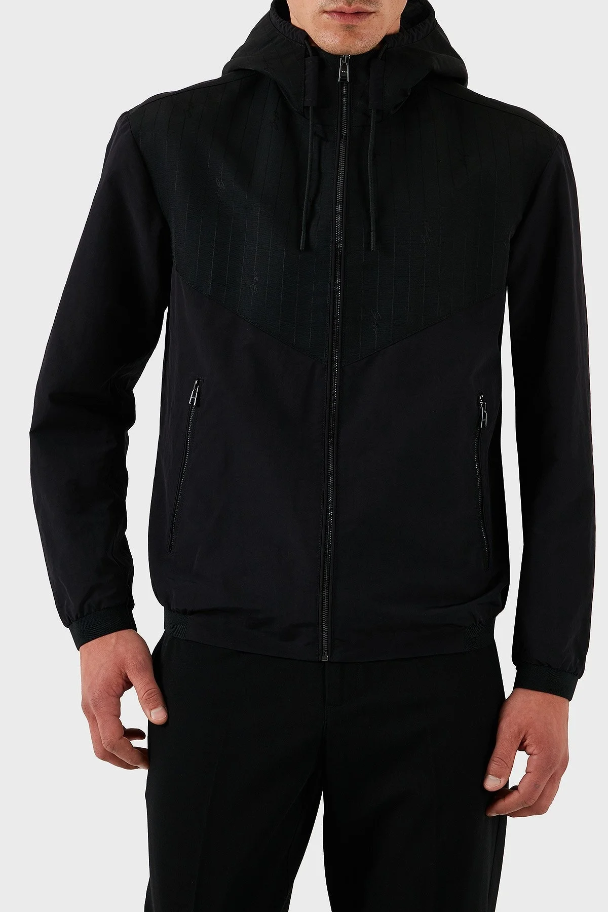 Boss Su itici Regular Fit Kapüşonlu Erkek Ceket 50532433 001 SİYAH - 4