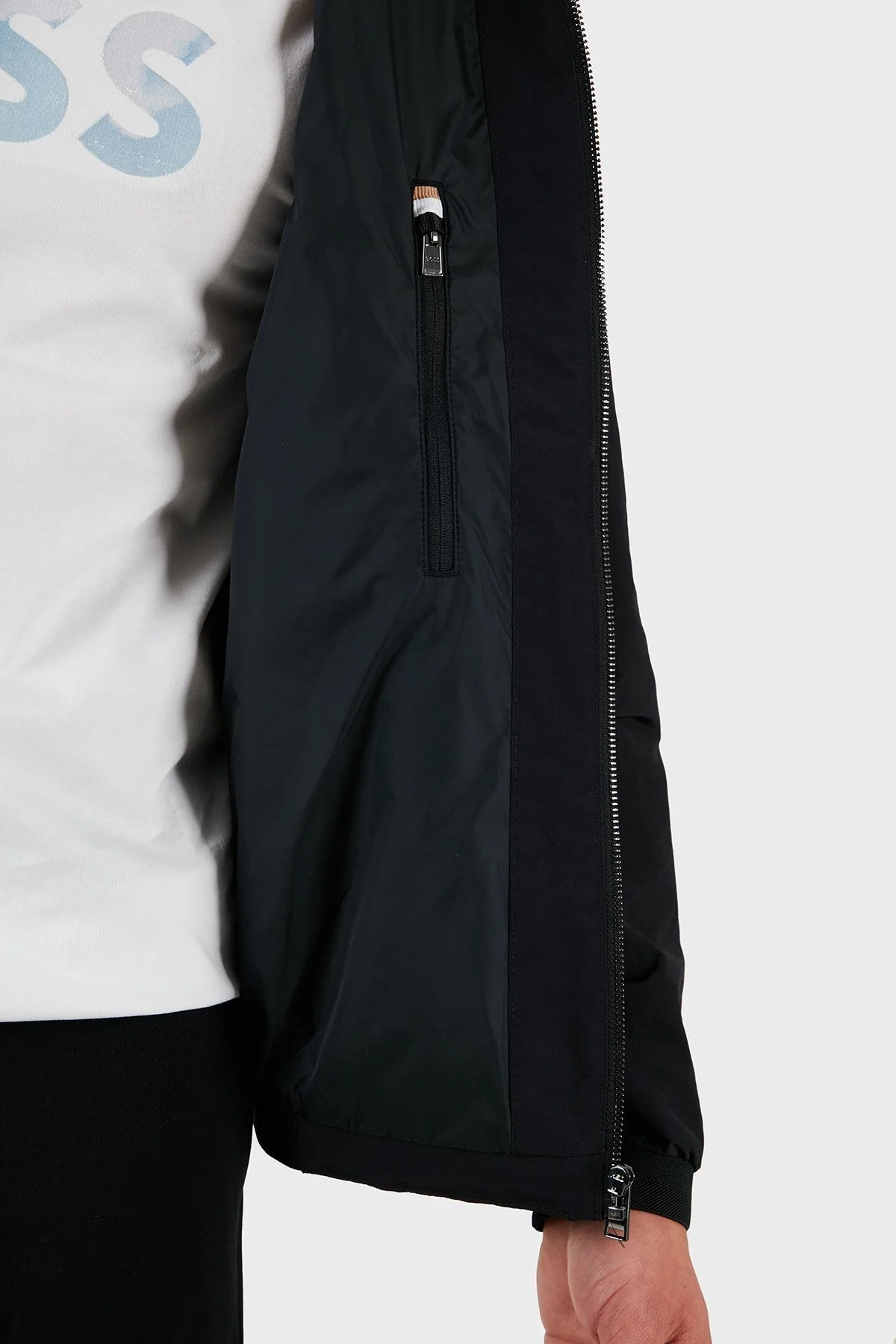 Boss Su itici Regular Fit Kapüşonlu Erkek Ceket 50532433 001 SİYAH - 5