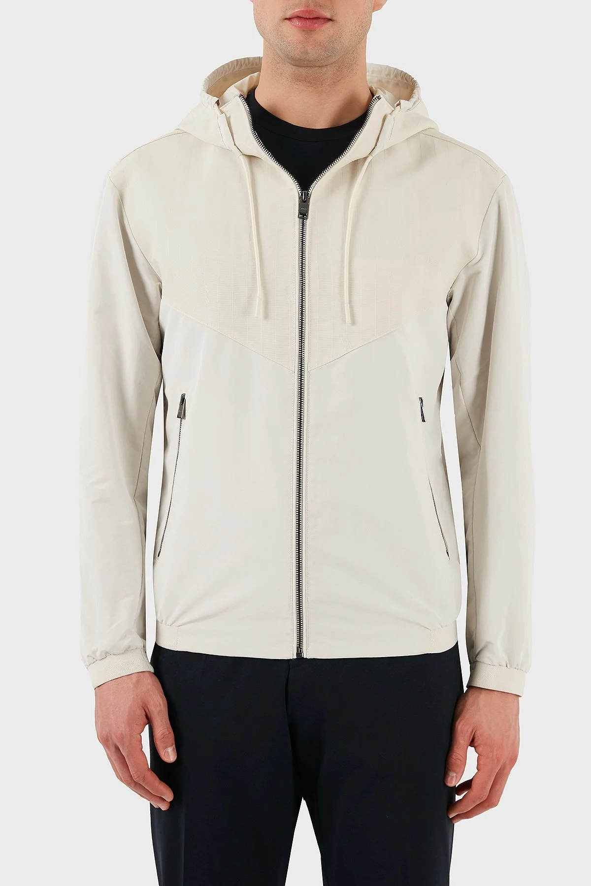 Boss Su itici Regular Fit Kapüşonlu Erkek Ceket 50532433 131 EKRU - 4