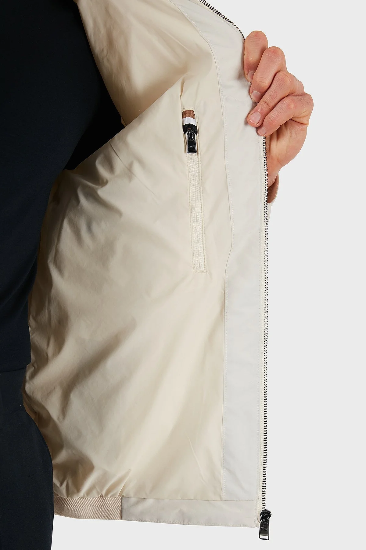 Boss Su itici Regular Fit Kapüşonlu Erkek Ceket 50532433 131 EKRU - 7