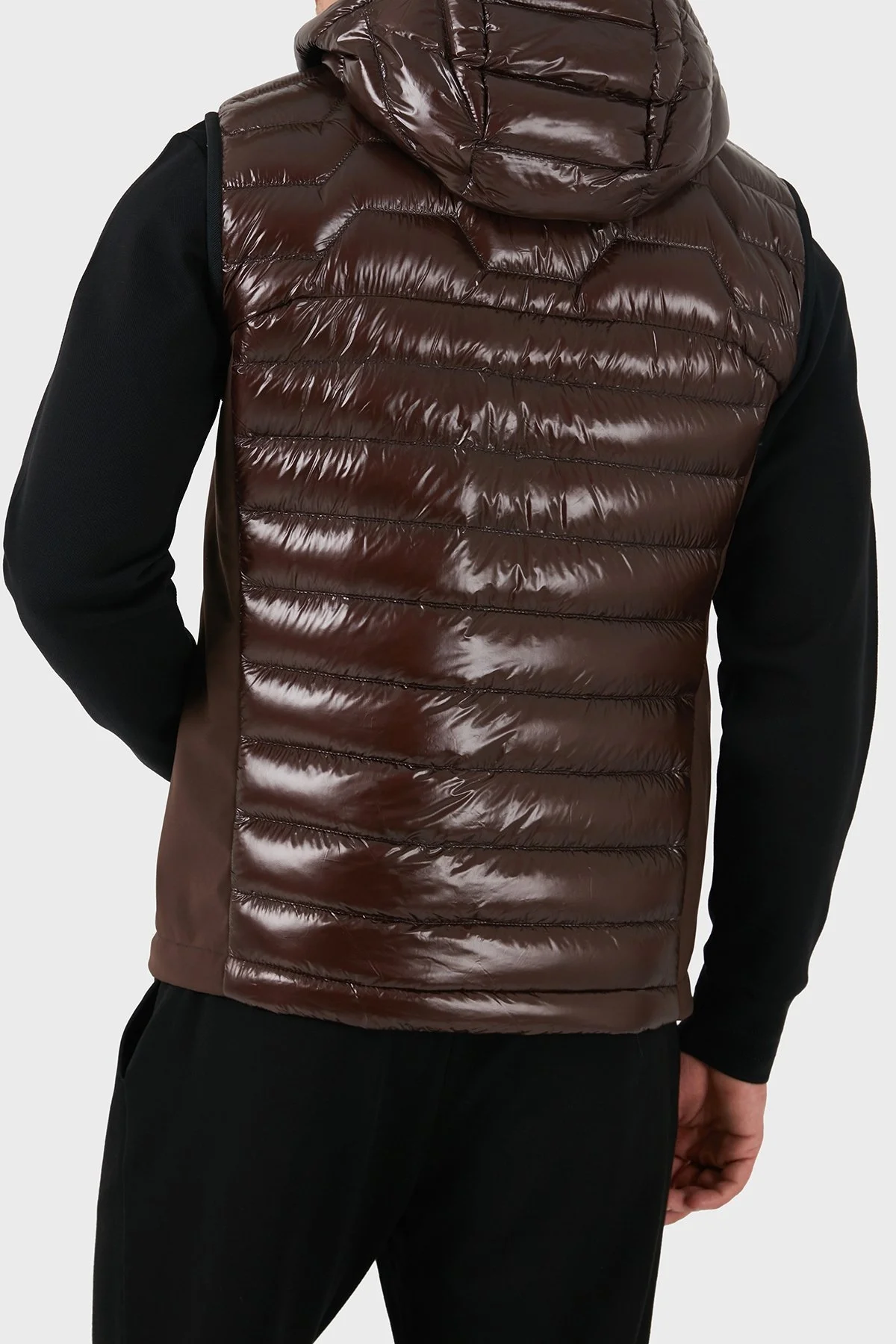 Boss Su İtici Regular Fit Kapüşonlu Kuş Tüyü Dolgulu Şişme Erkek Yelek 50517763 213 KAHVE - 3