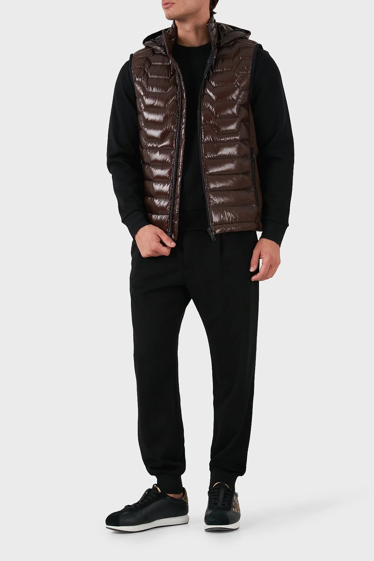 Boss Su İtici Regular Fit Kapüşonlu Kuş Tüyü Dolgulu Şişme Erkek Yelek 50517763 213 KAHVE - 2