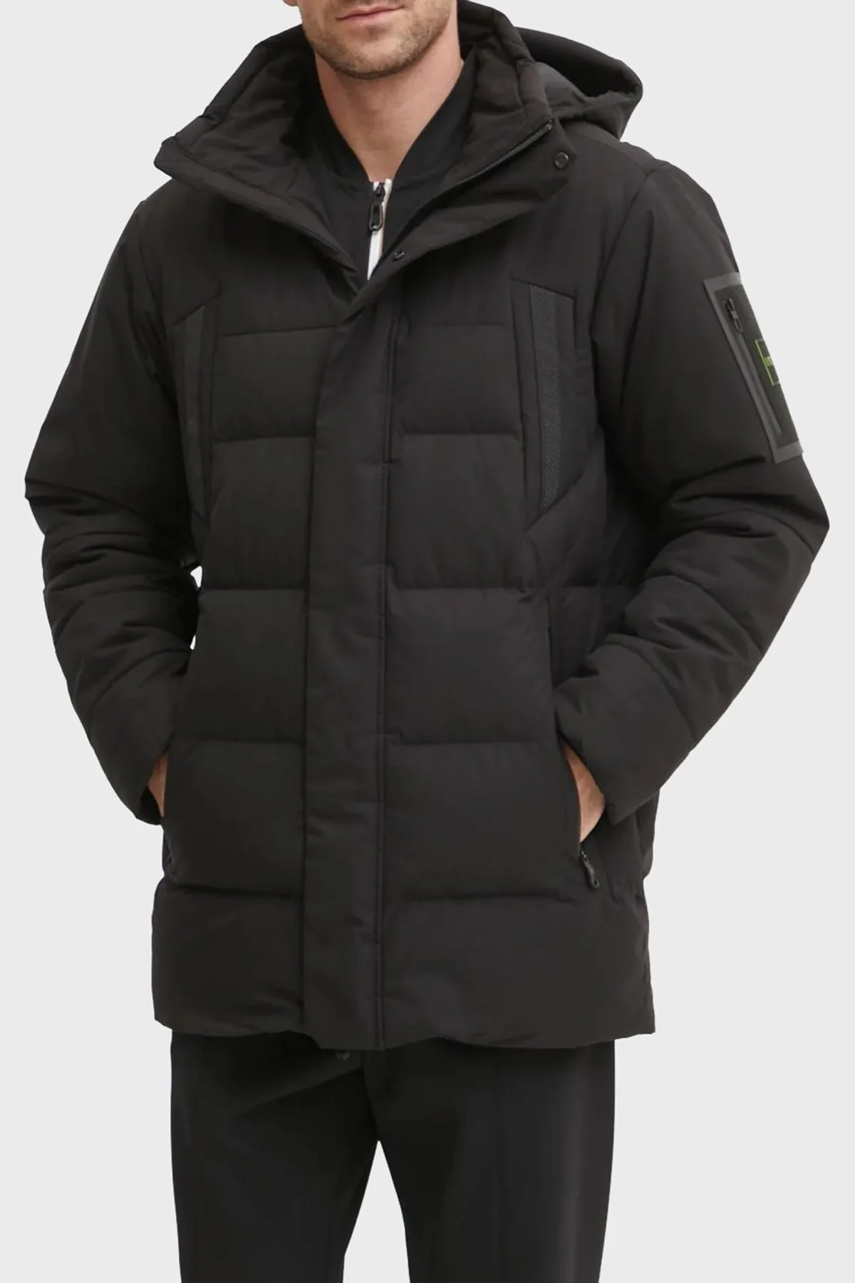 Boss Su İtici Regular Fit Kuş Tüyü Dolgulu Çıkarılabilir Kapüşonlu Şişme Erkek Mont 50515105 001 SİYAH - 1