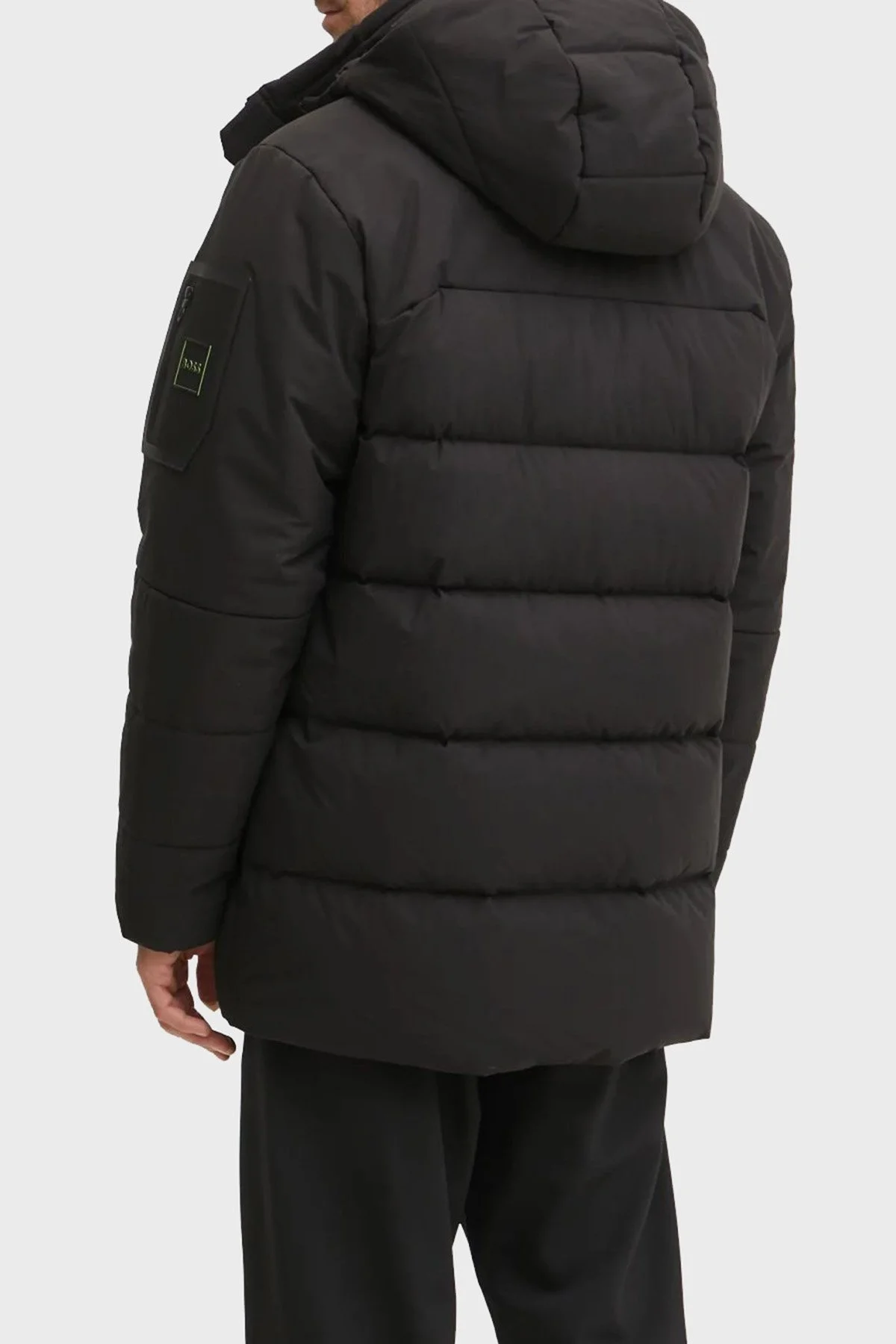 Boss Su İtici Regular Fit Kuş Tüyü Dolgulu Çıkarılabilir Kapüşonlu Şişme Erkek Mont 50515105 001 SİYAH - 2