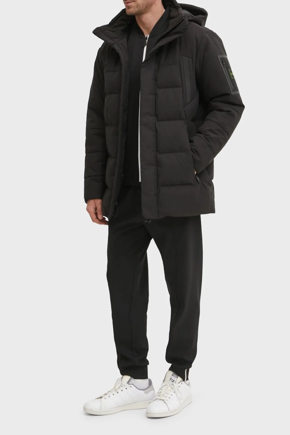 Boss Su İtici Regular Fit Kuş Tüyü Dolgulu Çıkarılabilir Kapüşonlu Şişme Erkek Mont 50515105 001 SİYAH - 3