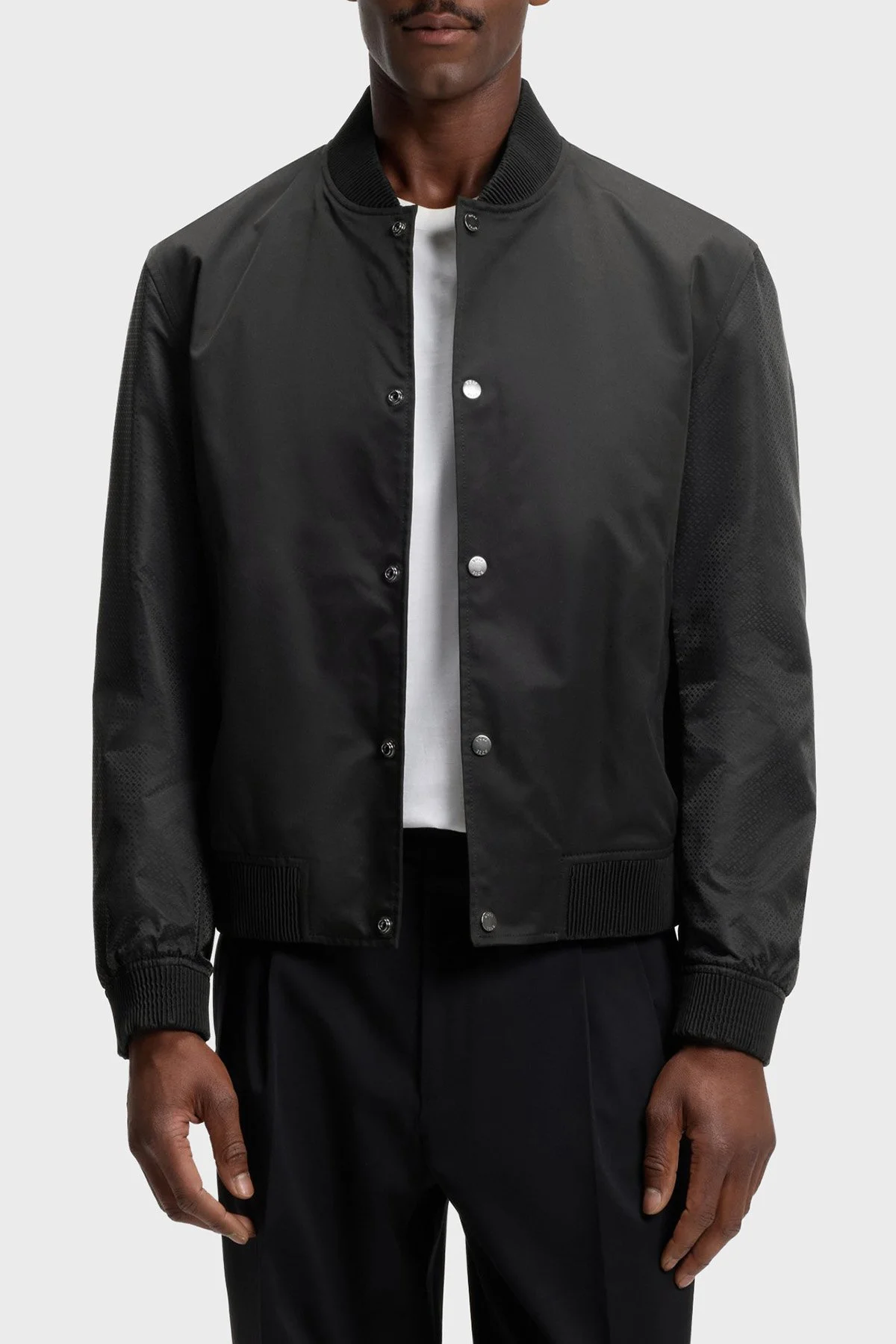 Boss Su İtici Relaxed Fit Düğmeli Erkek Mont 50564412 001 Siyah - 1