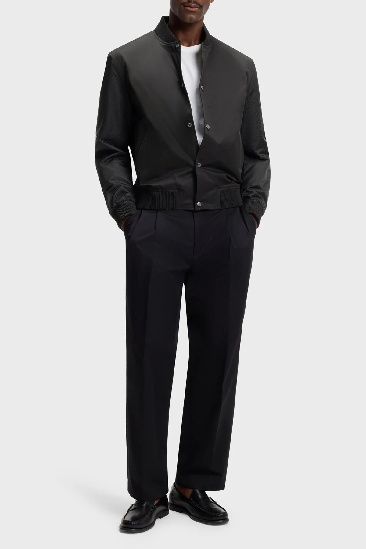 Boss Su İtici Relaxed Fit Düğmeli Erkek Mont 50564412 001 Siyah - 2