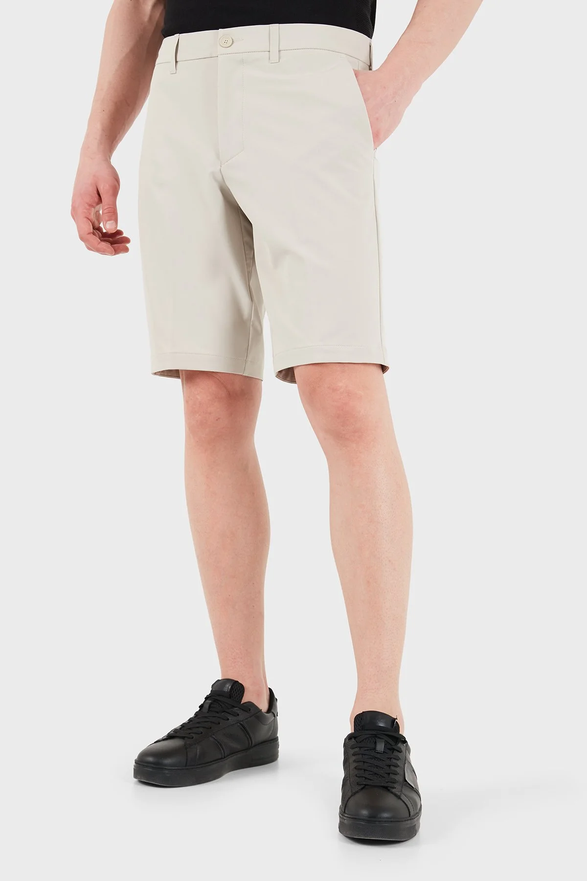 Boss Su İtici Slim Fit Normal Bel Bermuda Erkek Şort 50540337 271 BEJ - 4