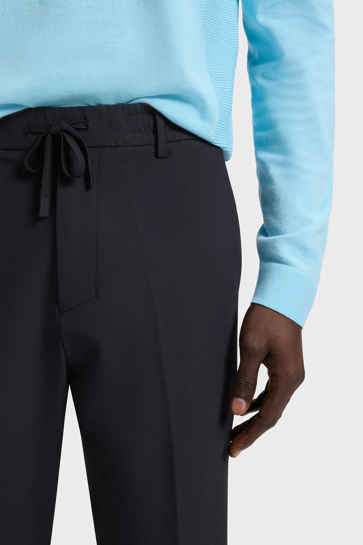 Boss Su İtici Tapered Fit Daralan Paça Bağlamalı Erkek Pantolon 50538179 402 LACİVERT - 4