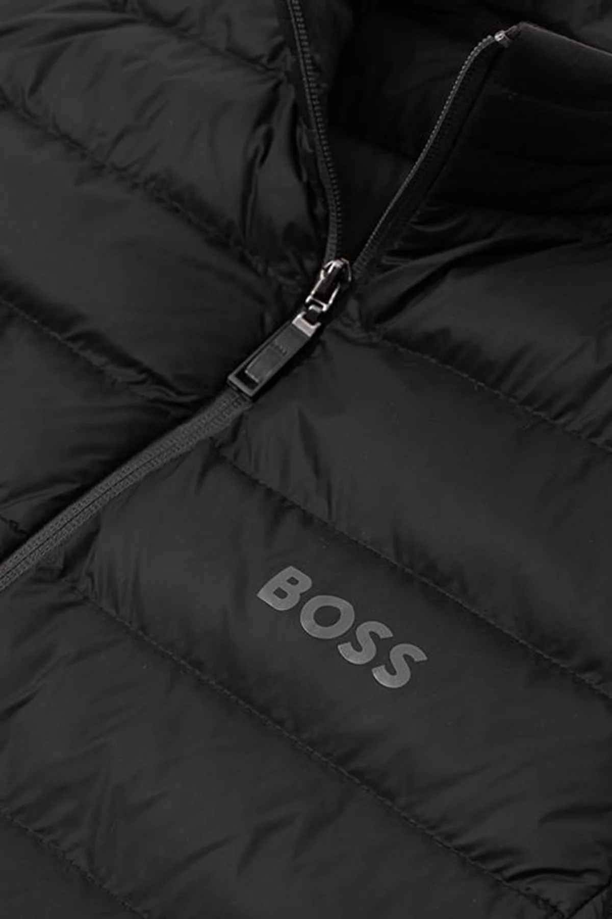 Boss Su Tutmaz Regular Fit Dik Yaka Erkek Yelek 50472473 001 SİYAH - 2