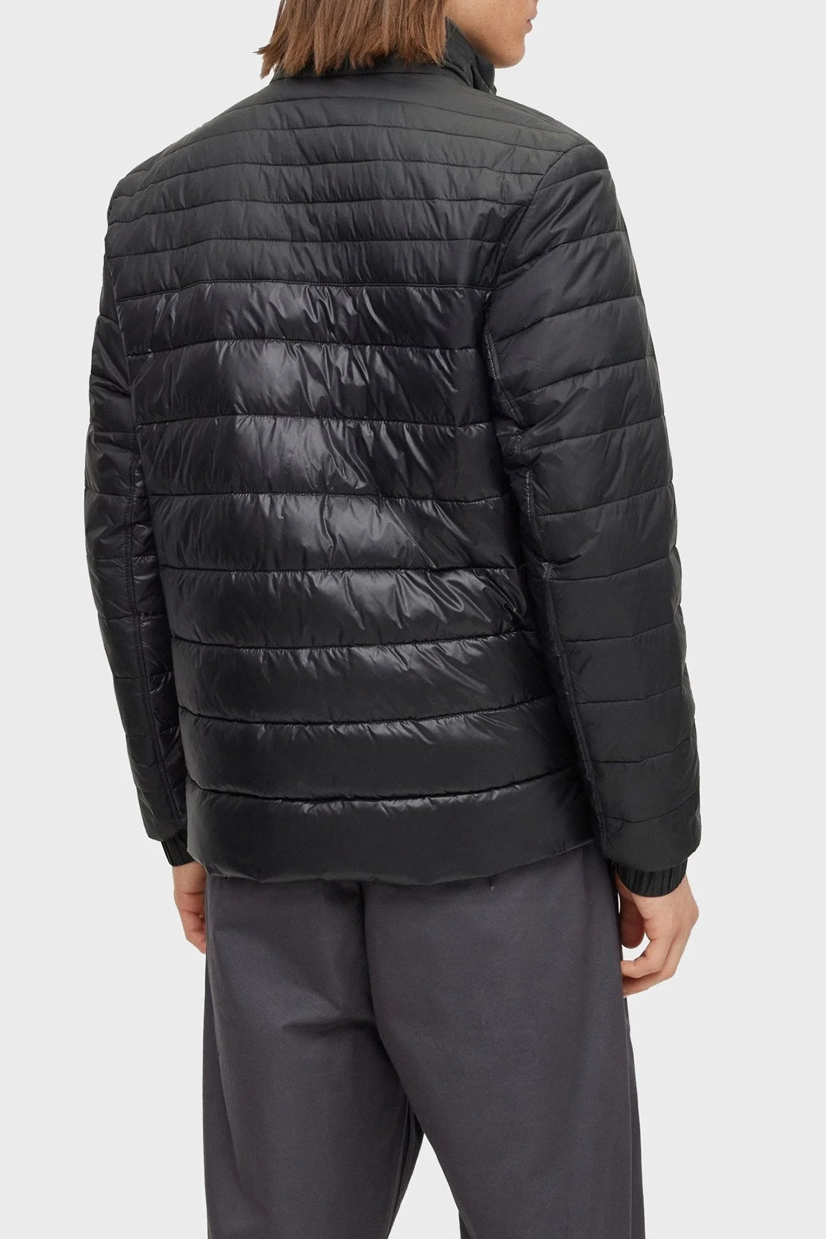 Boss Su Tutmaz Regular Fit Dik Yaka Hafif Şişme Erkek Mont 50496766 001 SİYAH - 2